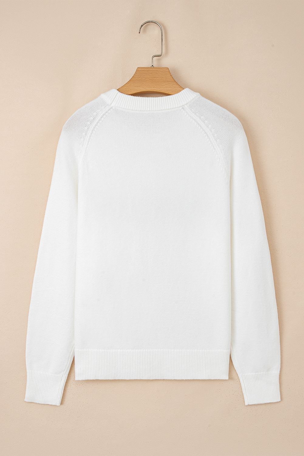 Racing Red MERRY Letter Pattern Christmas Raglan Sleeve Sweater - loveforevers