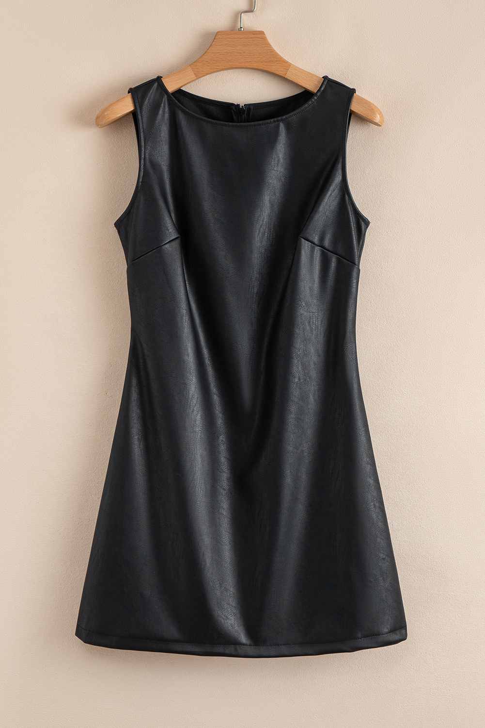 Wild Ginger  Vegan Leather Sleeveless Mini Dress - loveforevers