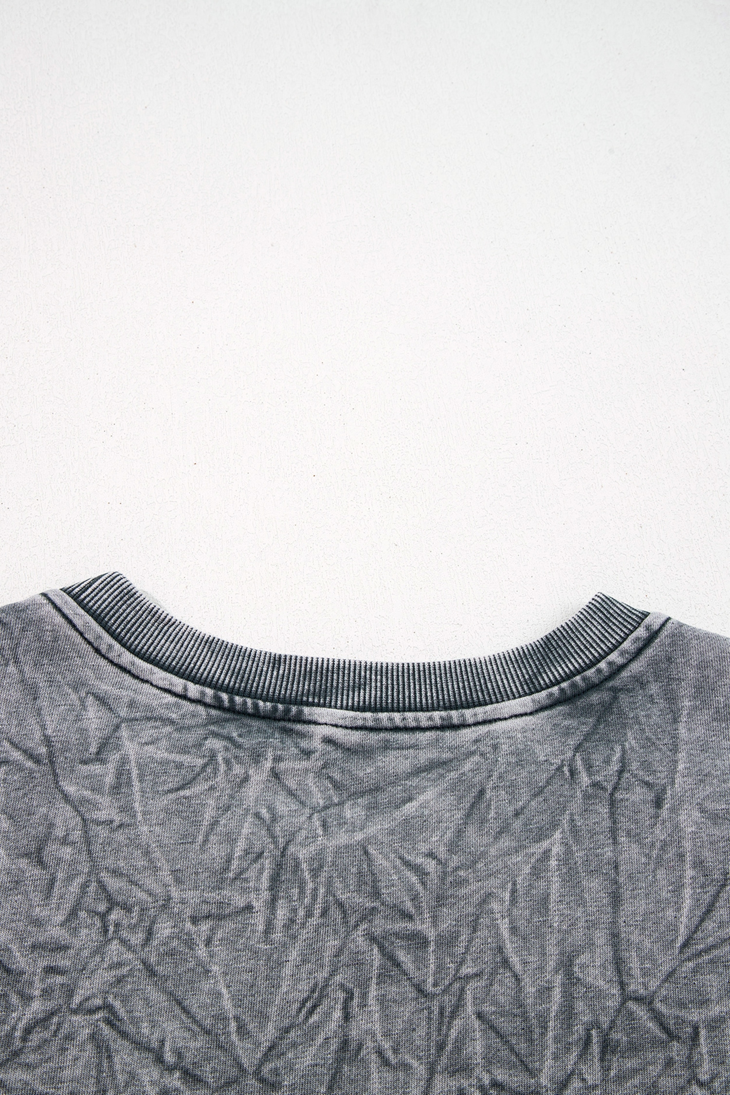 DUNE saved by grace Letter Embroidery Mineral Wash Loose Sweatshirt - loveforevers