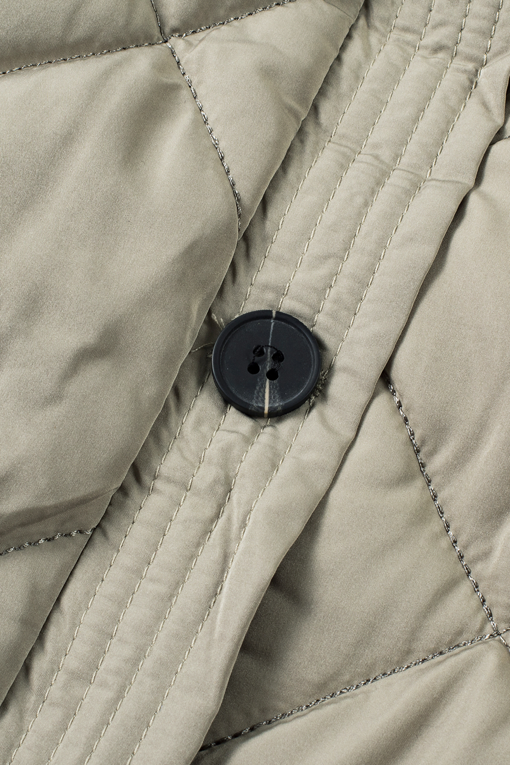 Green Quilted Snap Button Hooded Puffer Coat - loveforevers