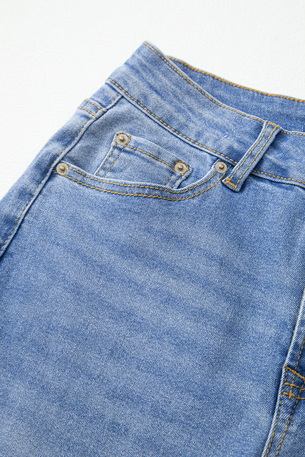 Real Teal Raw Hem Unique Cuffs Straight High Rise Loose Jeans - loveforevers