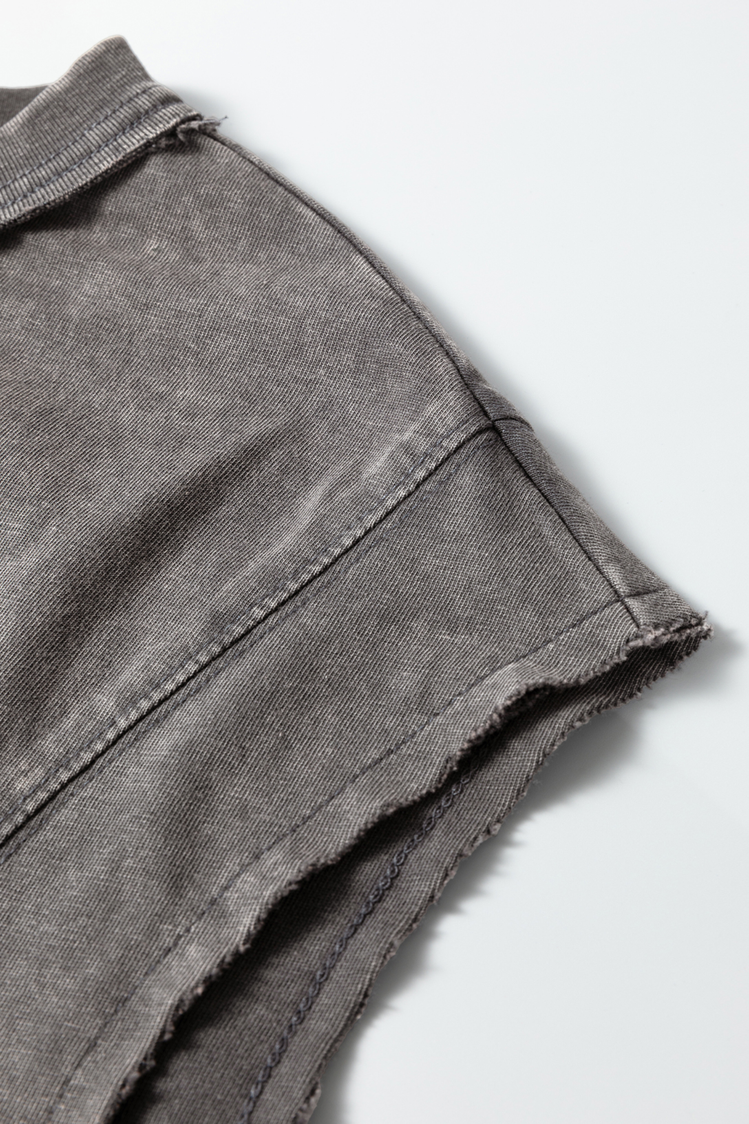 Medium Grey Mineral Wash Boxy Fit Cotton Tank Top - loveforevers