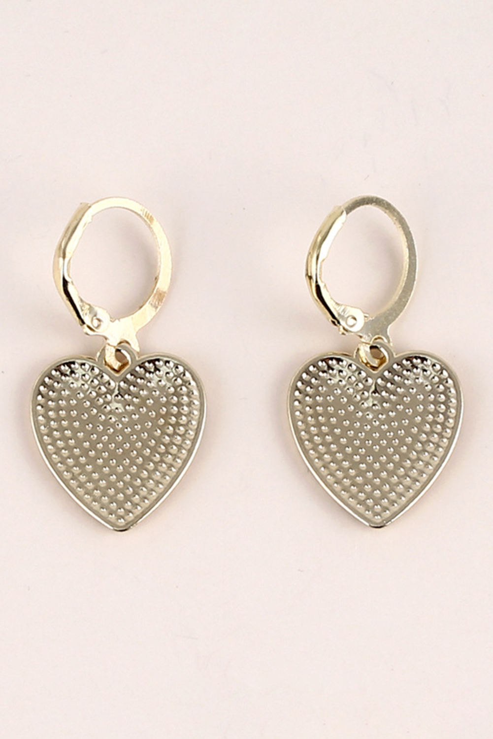 Black Checkered Heart Shape Hoop Dangle Earrings - loveforevers