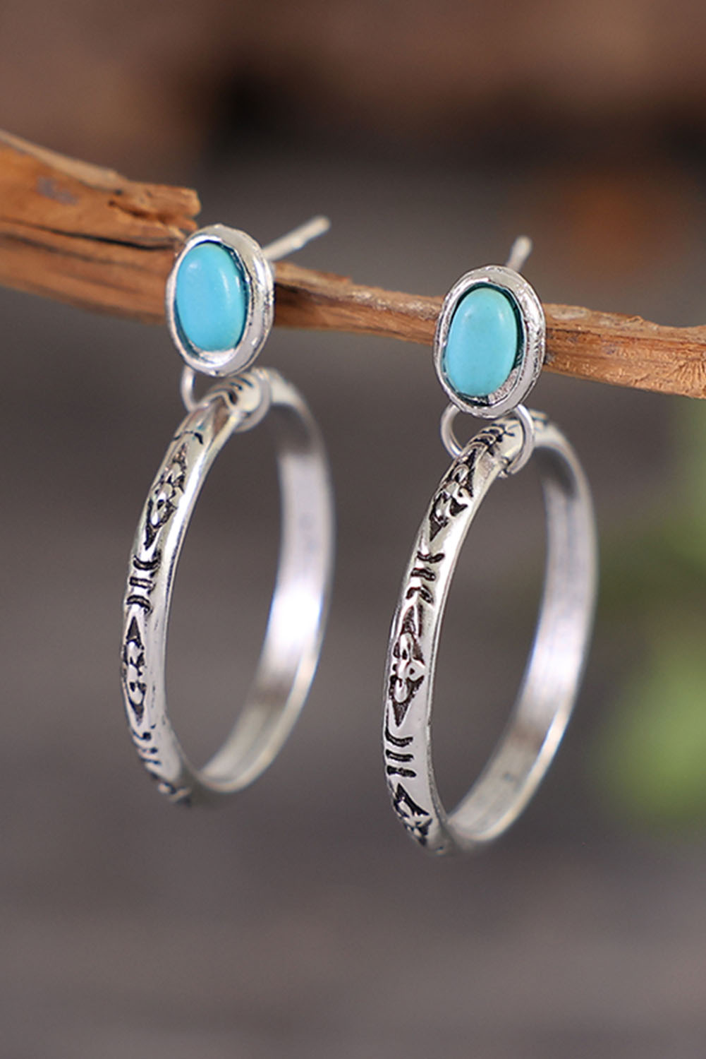 Bold Ring Turquoise Stud Earrings - loveforevers