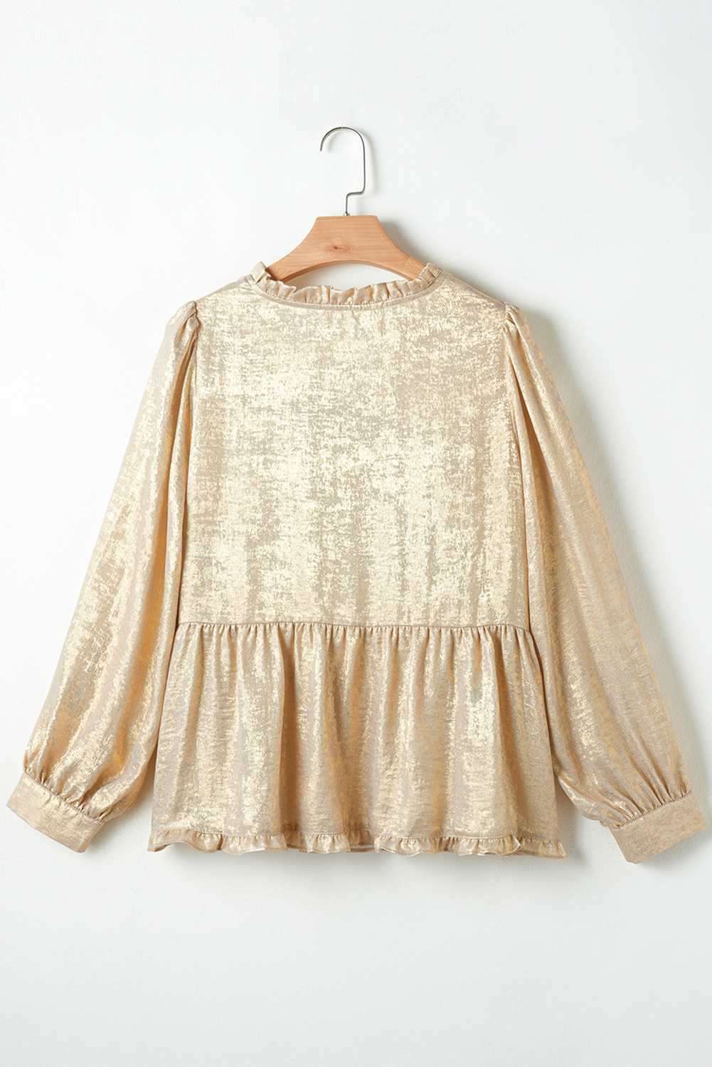 Pale Khaki Metallic Zip up Baseball Jacket - loveforevers