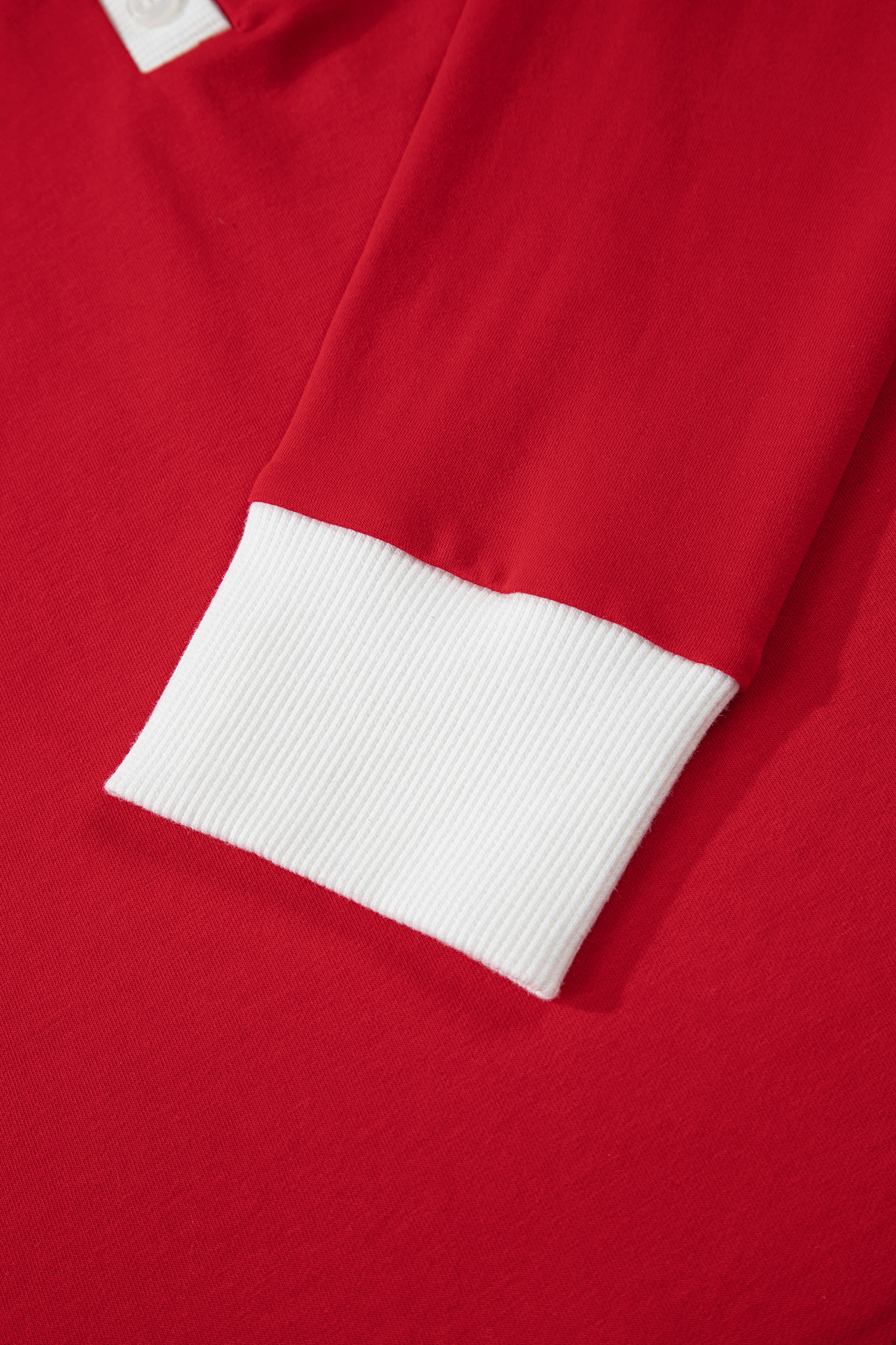 Fiery Red Contrast Trim Button V Neck Ribbon Bow Knot Waist 2pcs Lounge Pant Set - loveforevers