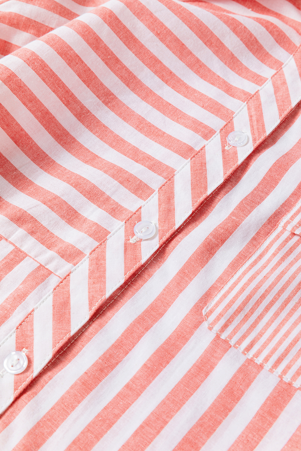 Pink Stripe Buttoned Long Sleeve Casual Shirt - loveforevers
