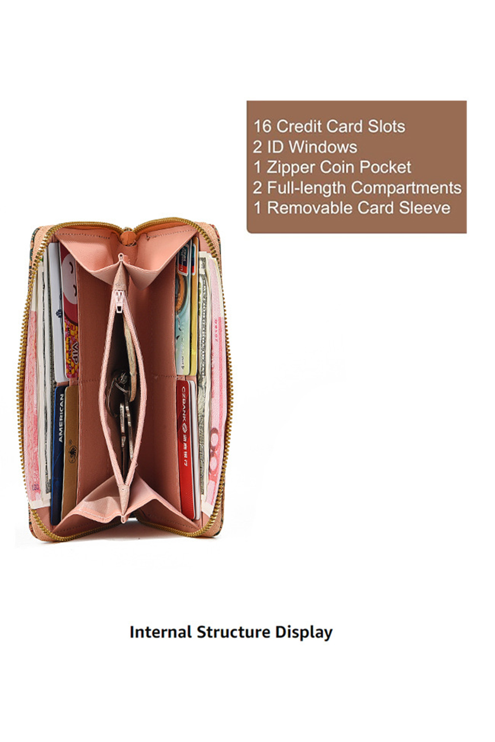 Brown Western Pattern Print Wristlet PU Leather Wallet - loveforevers
