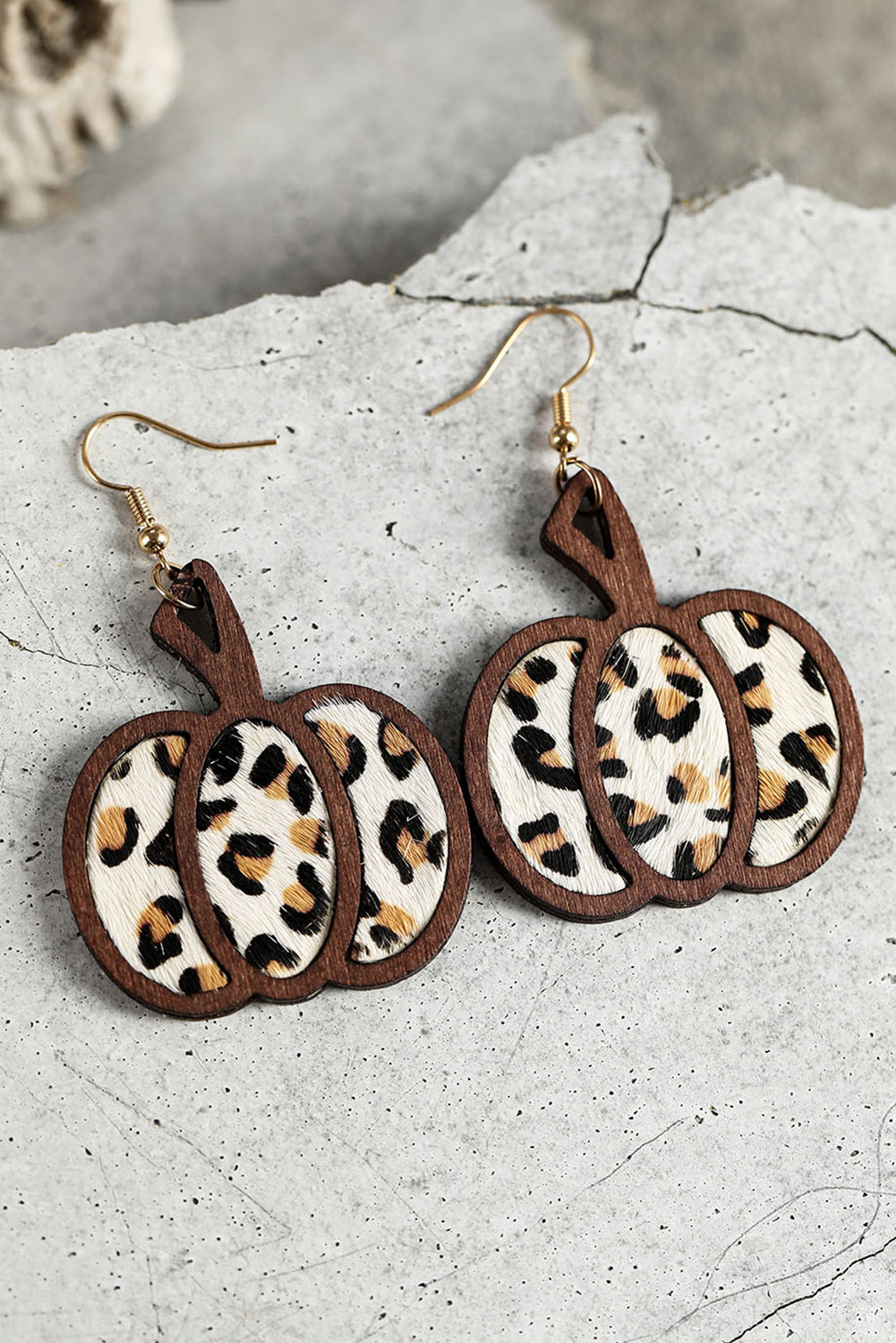 Multicolour Animal Print Pumpkin Shape Drop Earrings - loveforevers