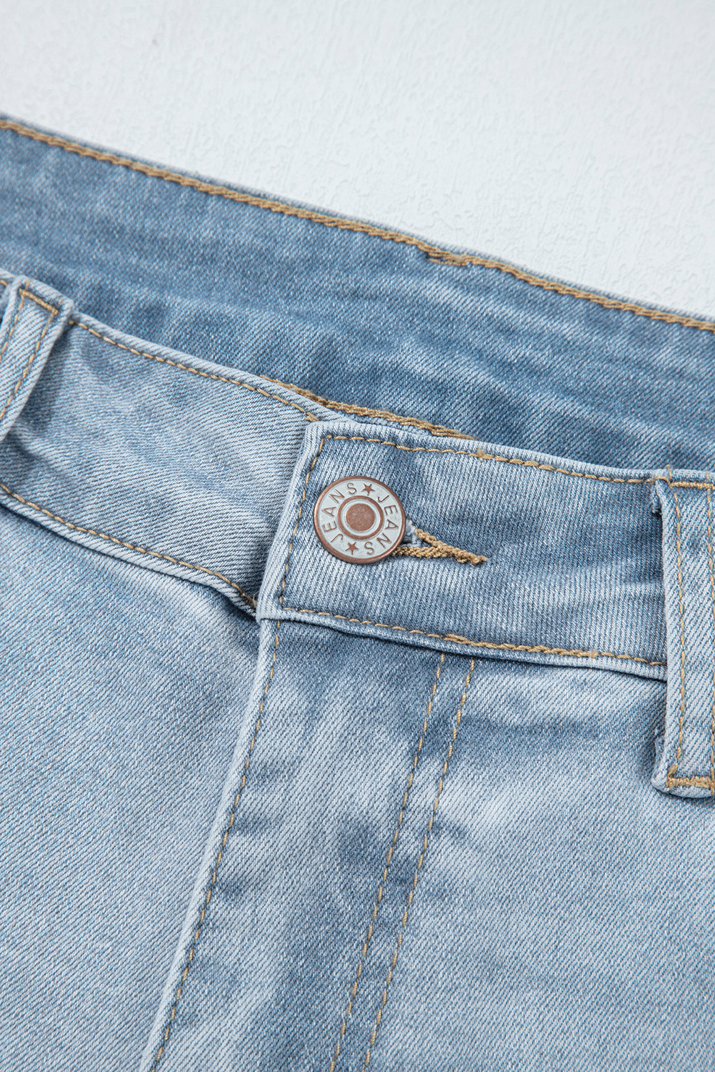 Beau Blue Mid Rise Ankle-Length Distressed Skinny Jeans - loveforevers