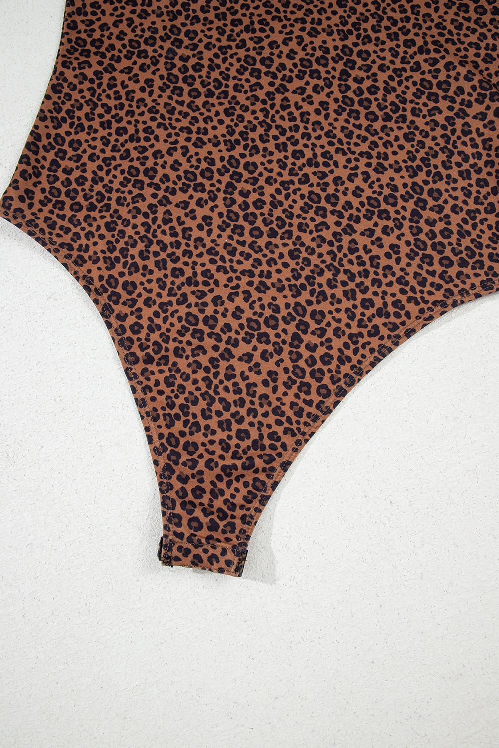 Brown Leopard Printed Sleeveless Scoop Neck Bodysuit - loveforevers
