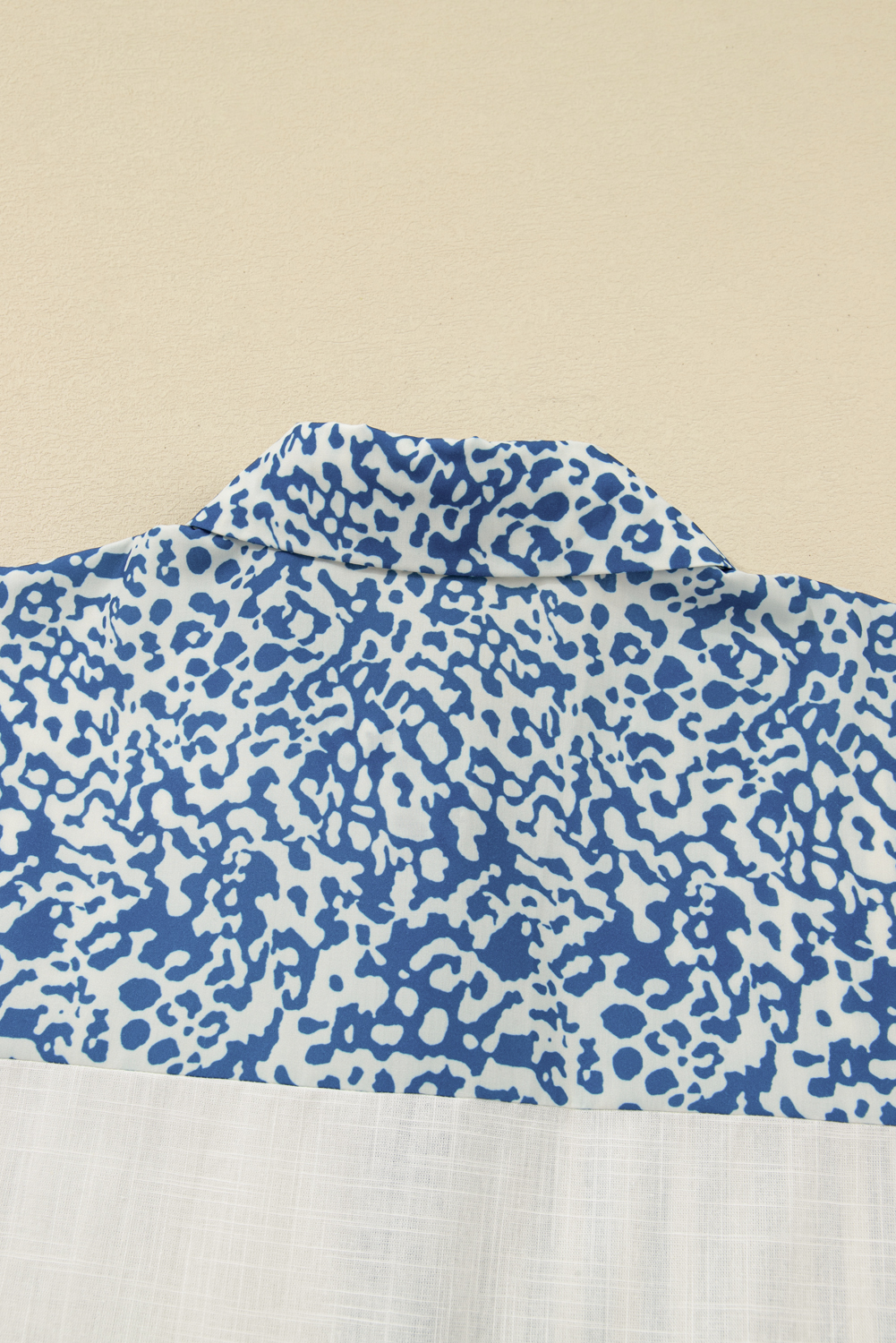 Sky Blue Leopard Striped Western Casual Shirt - loveforevers
