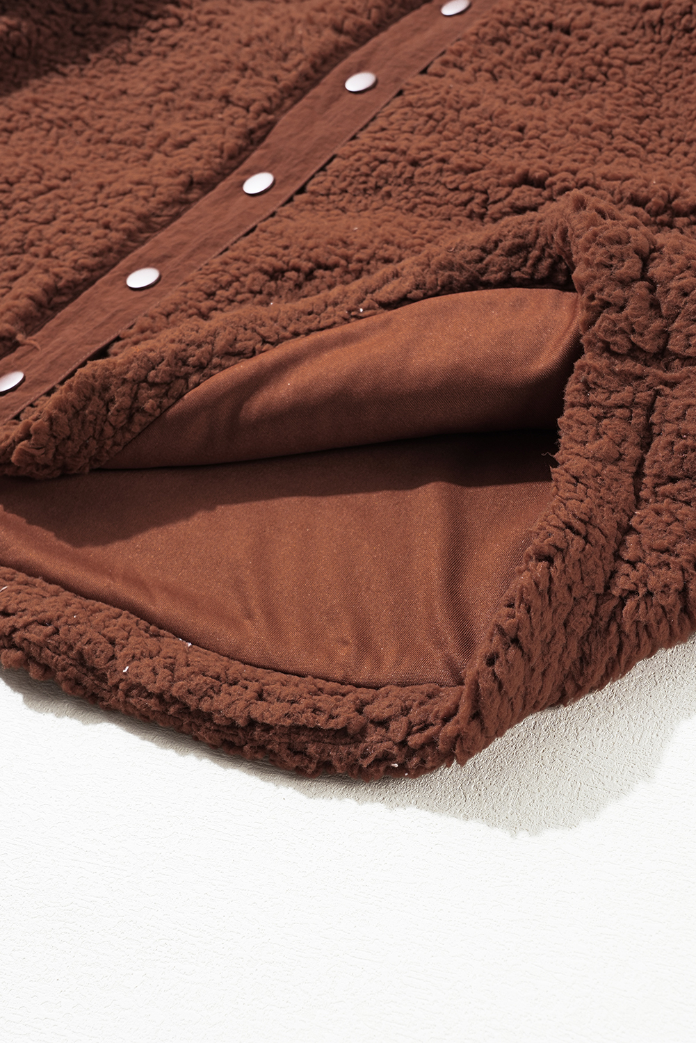 Red Clay Faux Shearling Teddy Bear Jacket - loveforevers