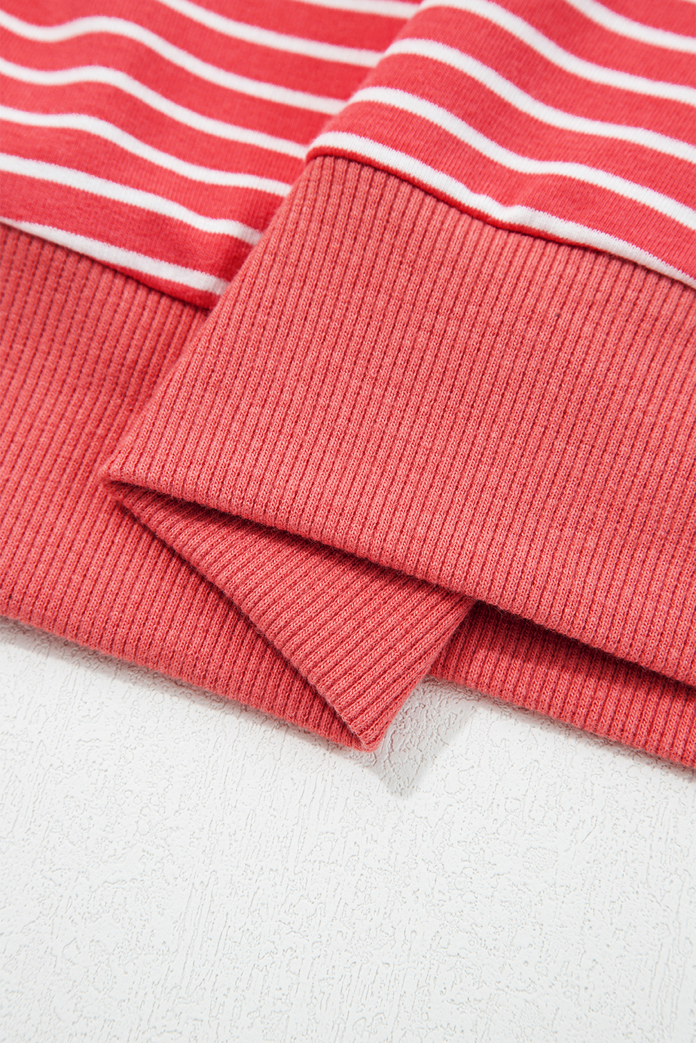 Red Stripe Puff Sleeve Stripe Hoodie - loveforevers