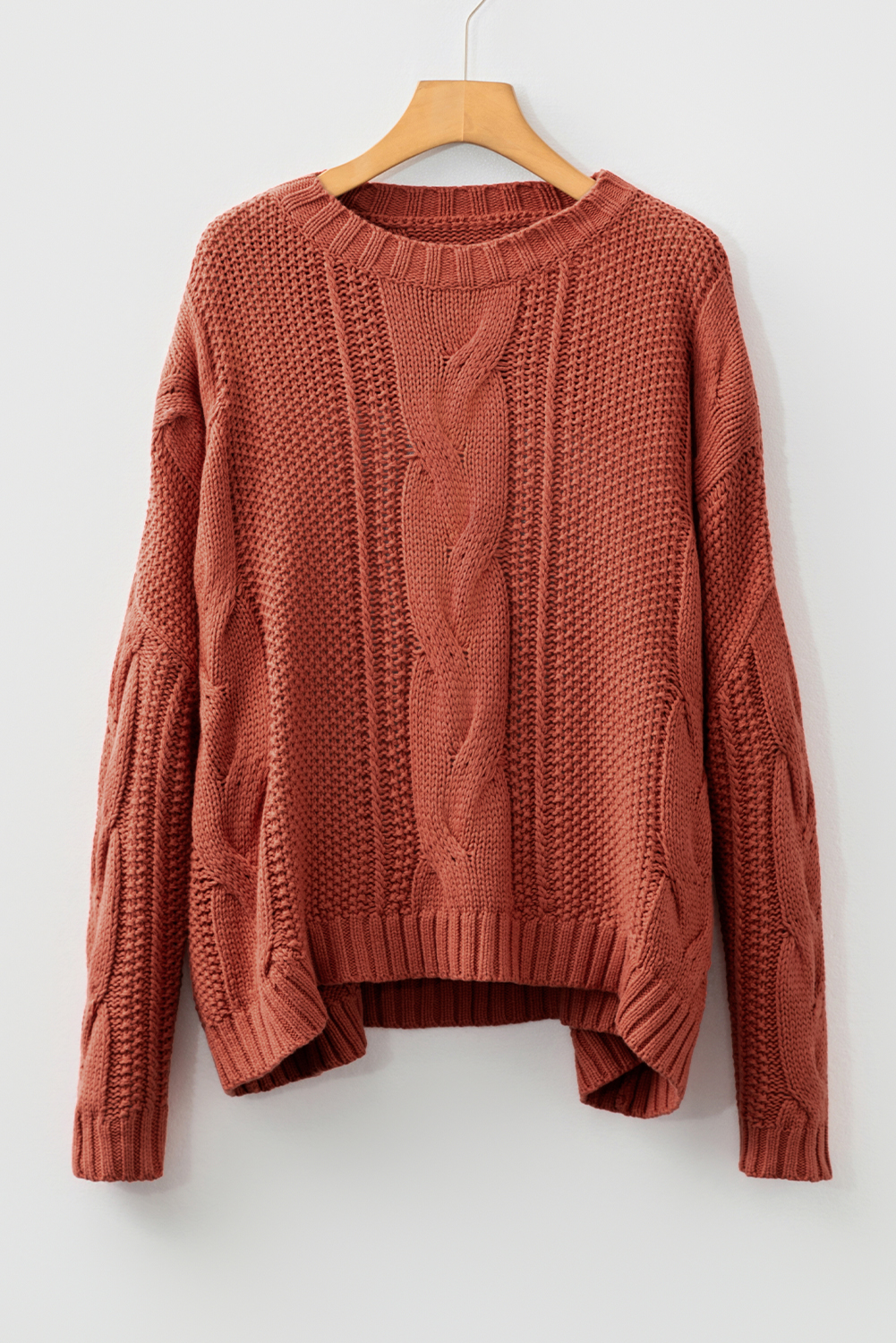 Redwood Burl Chunky Fit Slouchy Textured Knit Sweater - loveforevers