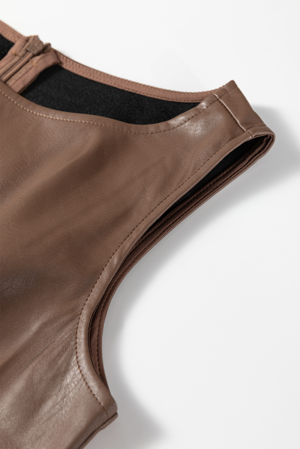 Wild Ginger  Vegan Leather Sleeveless Mini Dress - loveforevers