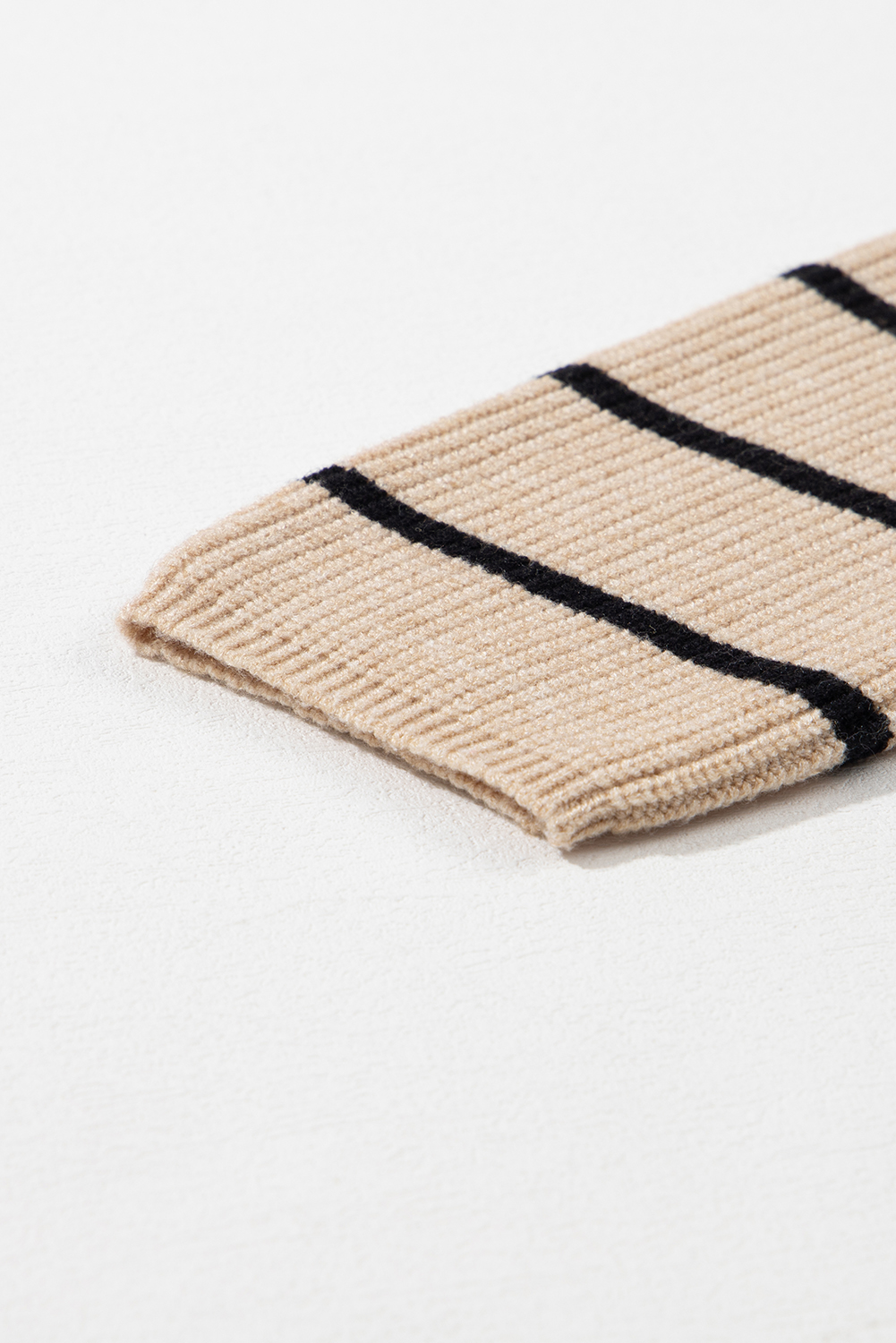 Black Stripe Shawl Neckline Open Cardigan with Pockets - loveforevers