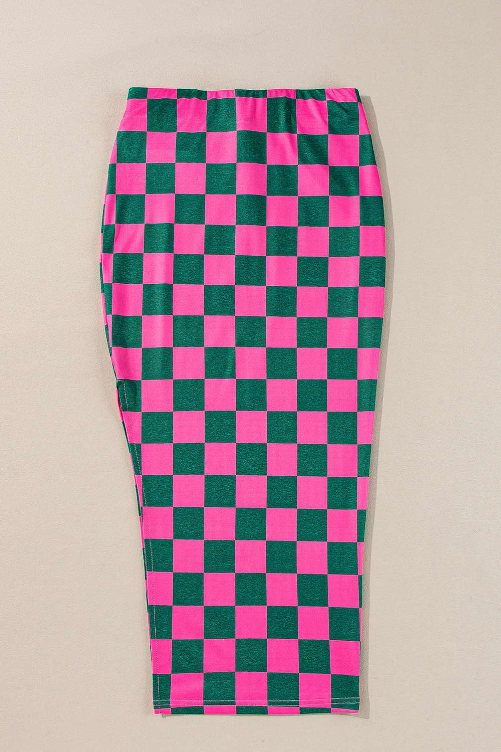 Black 2-Tone Checked Print High Waist Wide Leg Pants - loveforevers