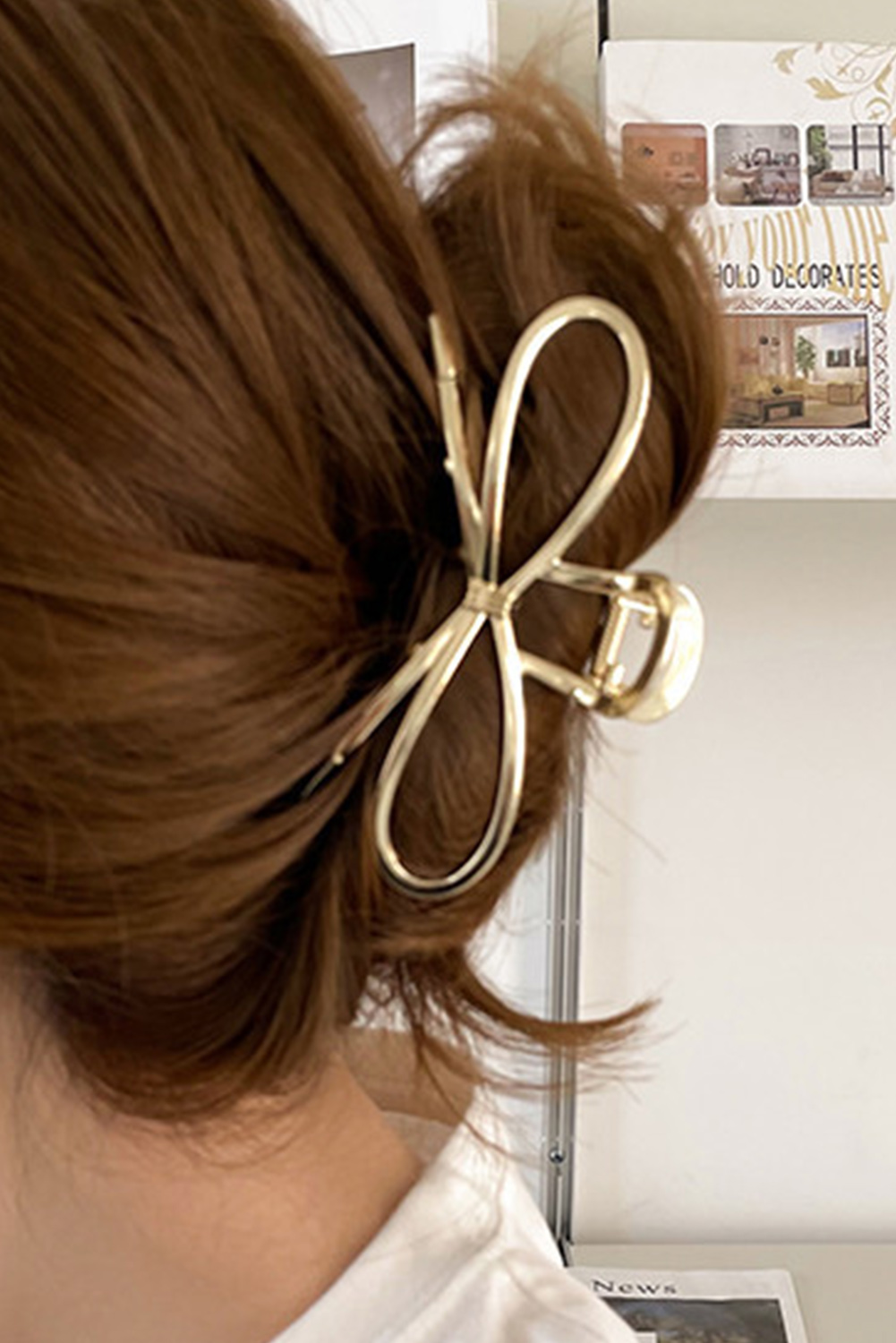 Gold Bowknot Shape Claw Clip - loveforevers