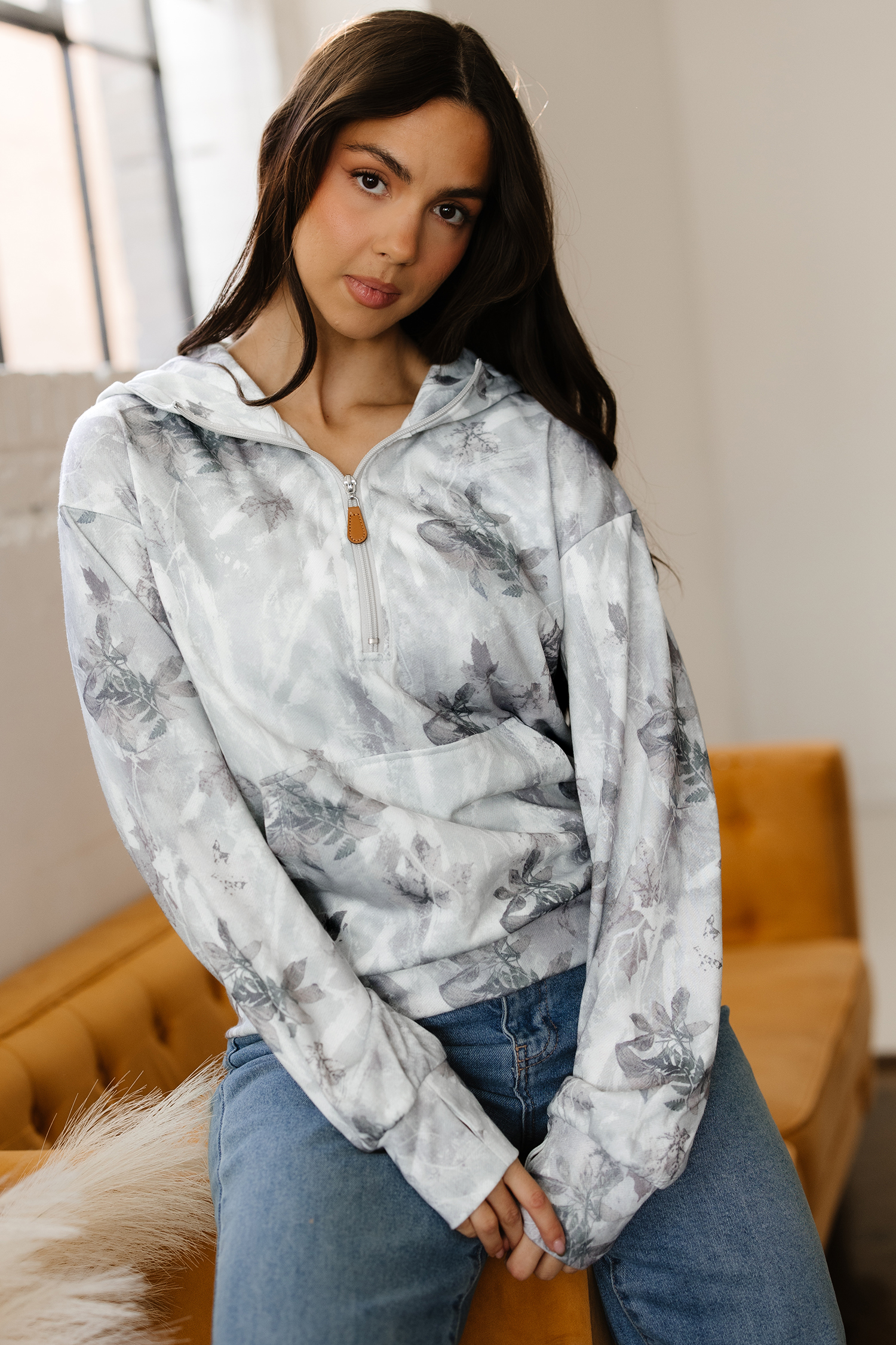 Beige Camo Print Baggy Drawstring Jogger Sweatpants - loveforevers