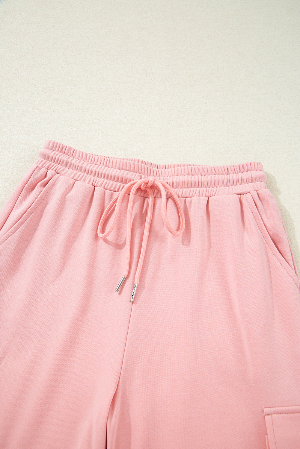 Apricot Pink Half Sleeve T-Shirt & Cargo Sweatpants Set - loveforevers