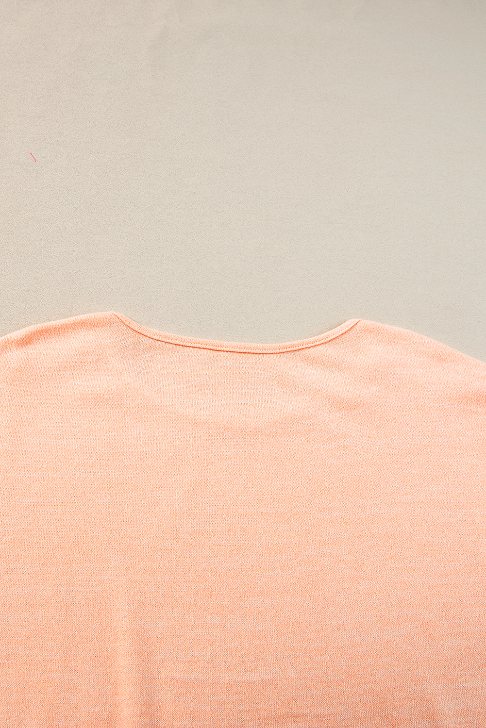 Apricot Pink Button Detail Batwing Sleeve Casual Tee - loveforevers