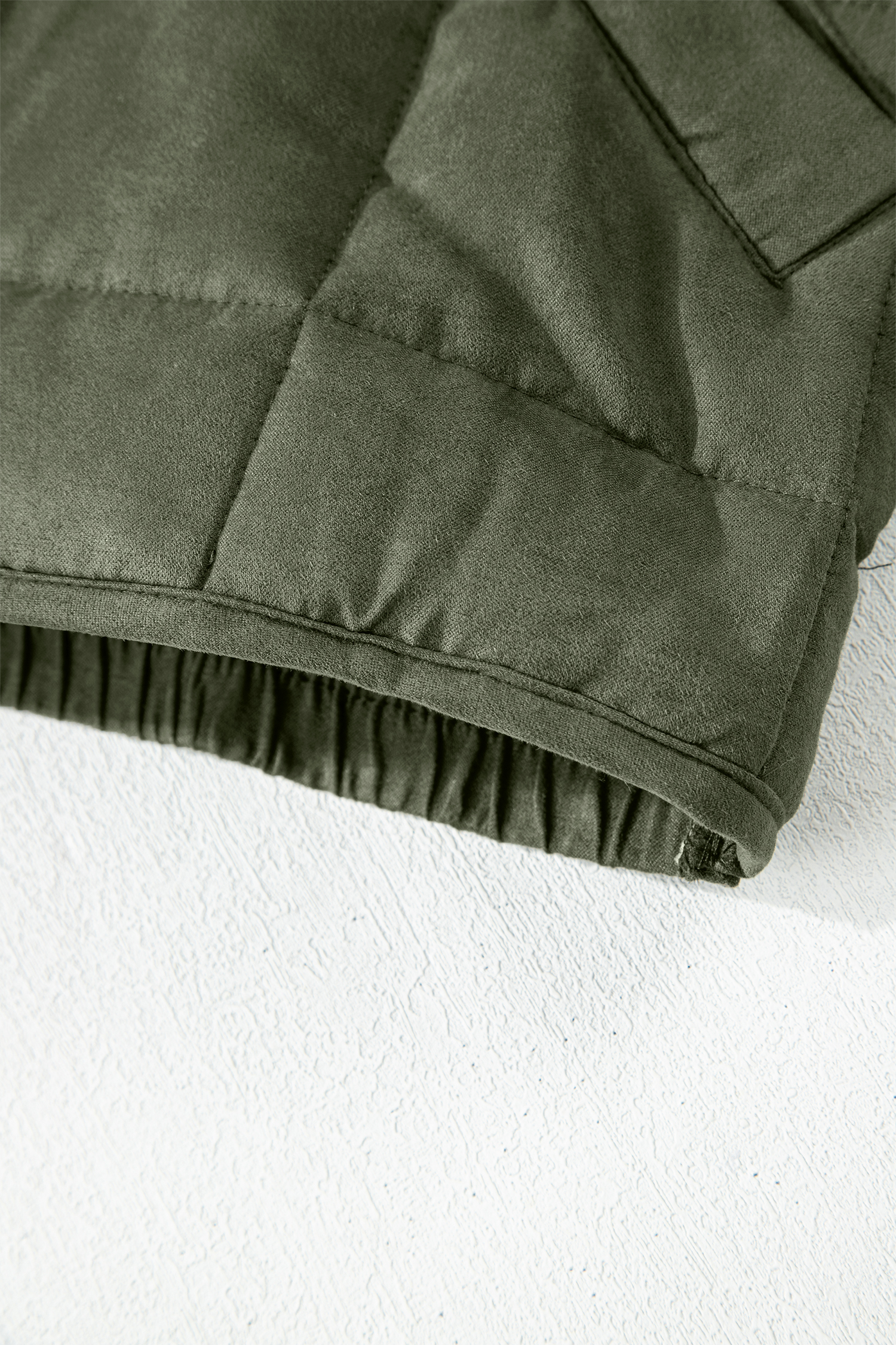 Khaki Zip-Up Pocket Quilted Jacket - loveforevers