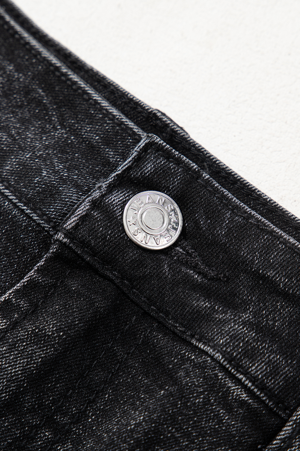 Carbon Grey Mineral Wash Ripped Raw Hem Denim Mini Skirt - loveforevers