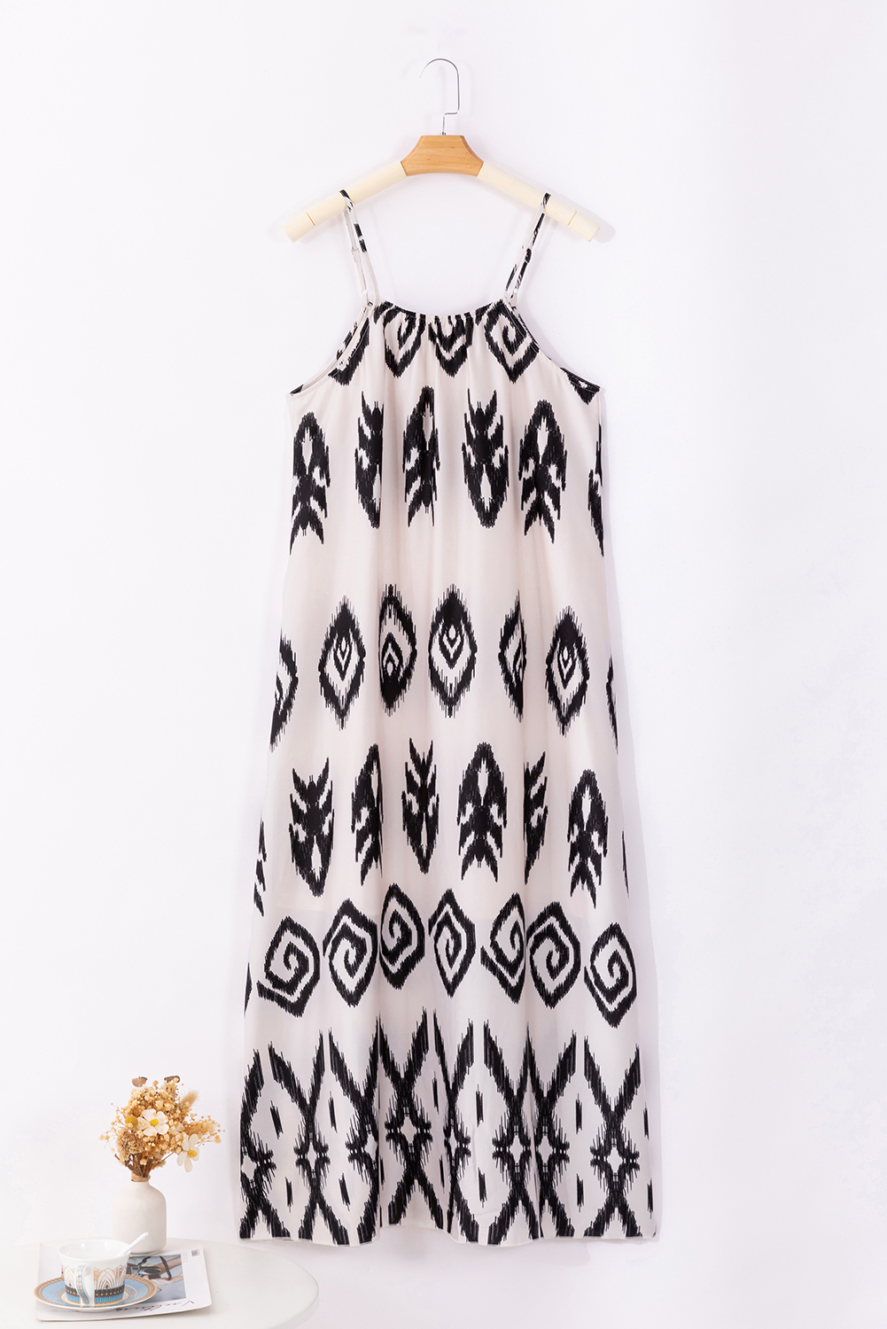 Black Western  Aztec Printed Fashion Vacation Sundress - loveforevers