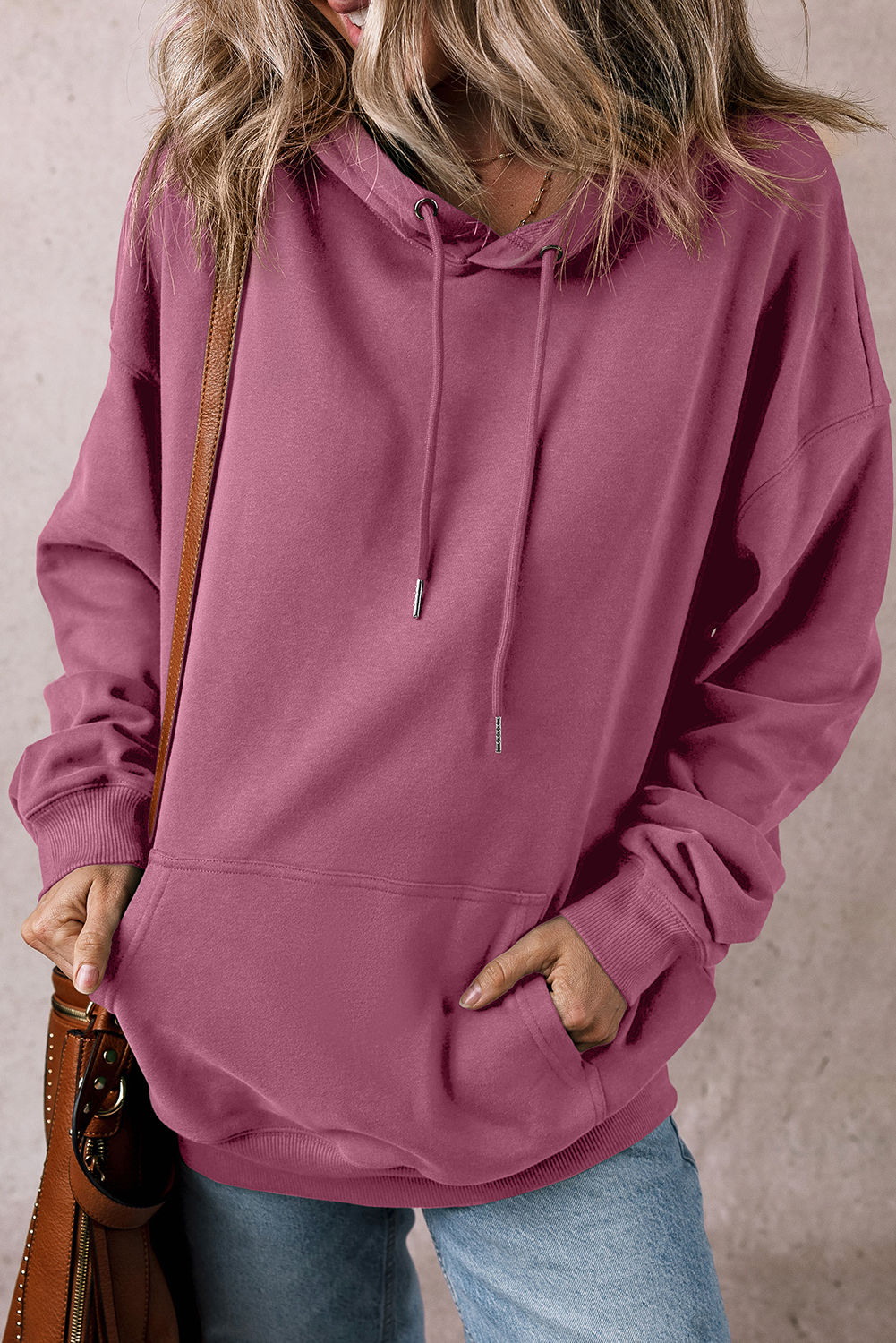 Valerian Fleece Lined Kangaroo Pocket Drawstring Chunky Hoodie - loveforevers