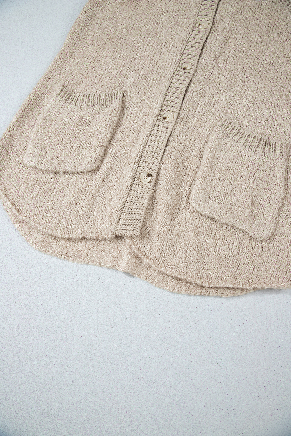 Jet Stream Collared Drop Shoulder Button Up Cardigan with Pocket - loveforevers