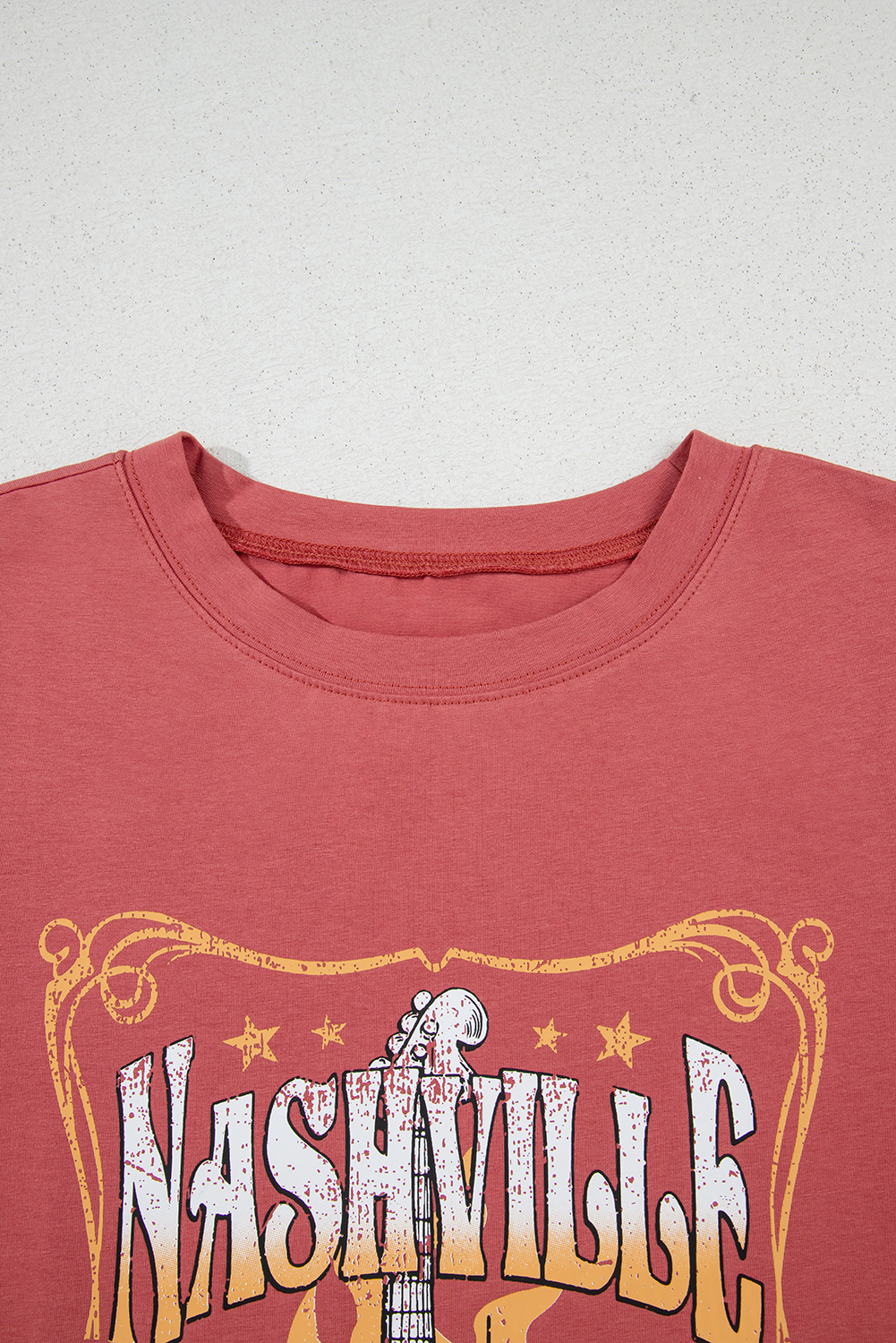Mineral Red Nashville Music City Graphic Retro Fashion Tee - loveforevers