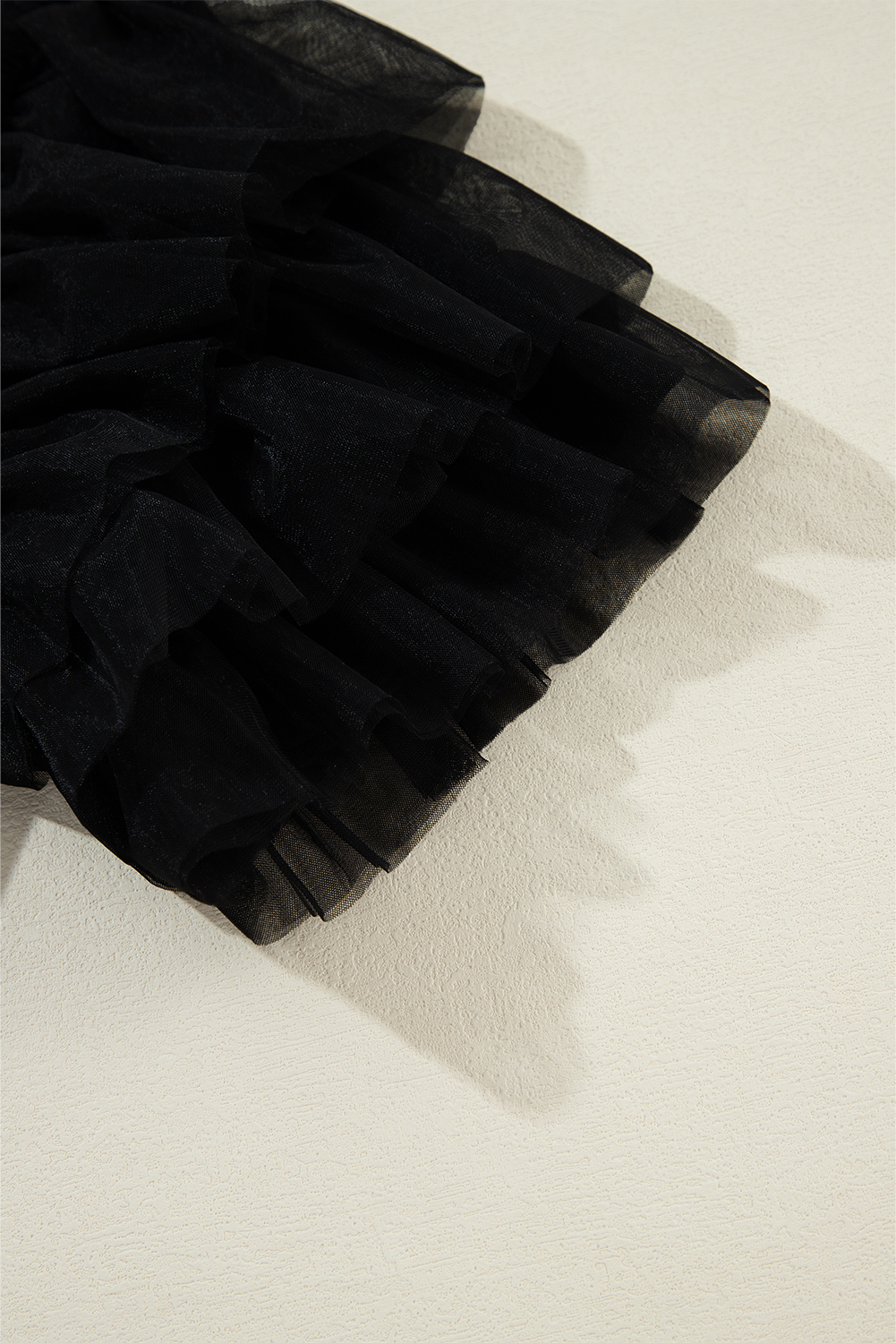 Dark Green Tulle Ruffle Sleeve Blouse - loveforevers