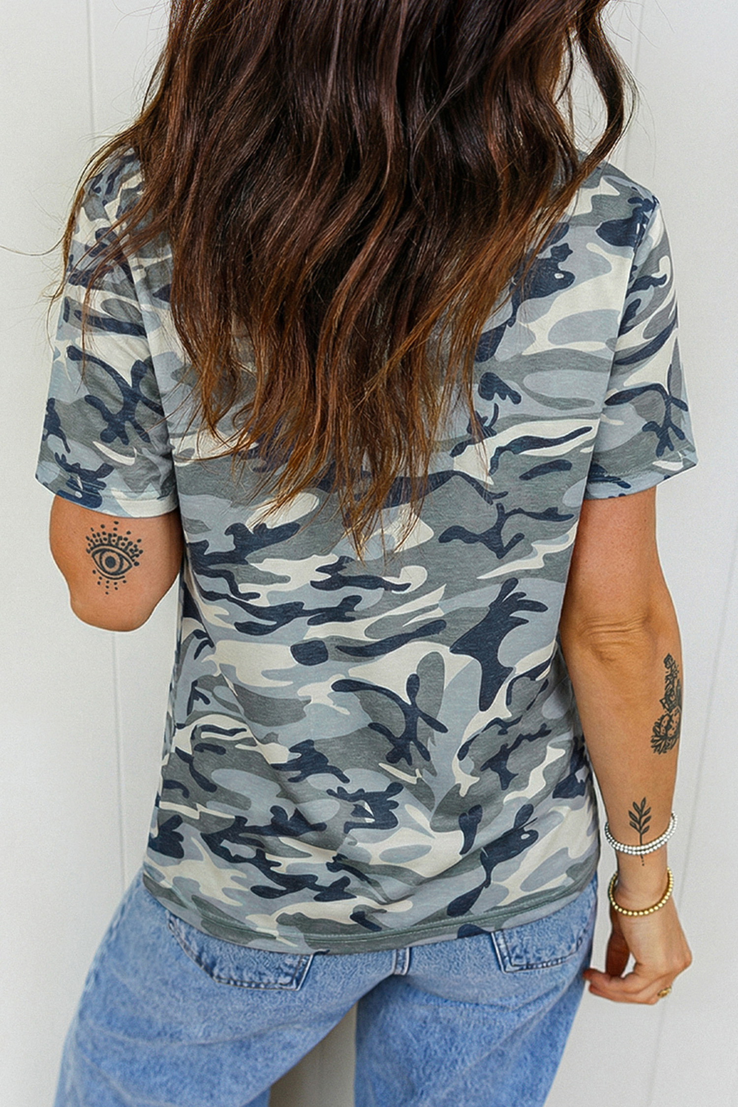 Green Camouflage KENTUCKY Crew Neck Summer Top - loveforevers