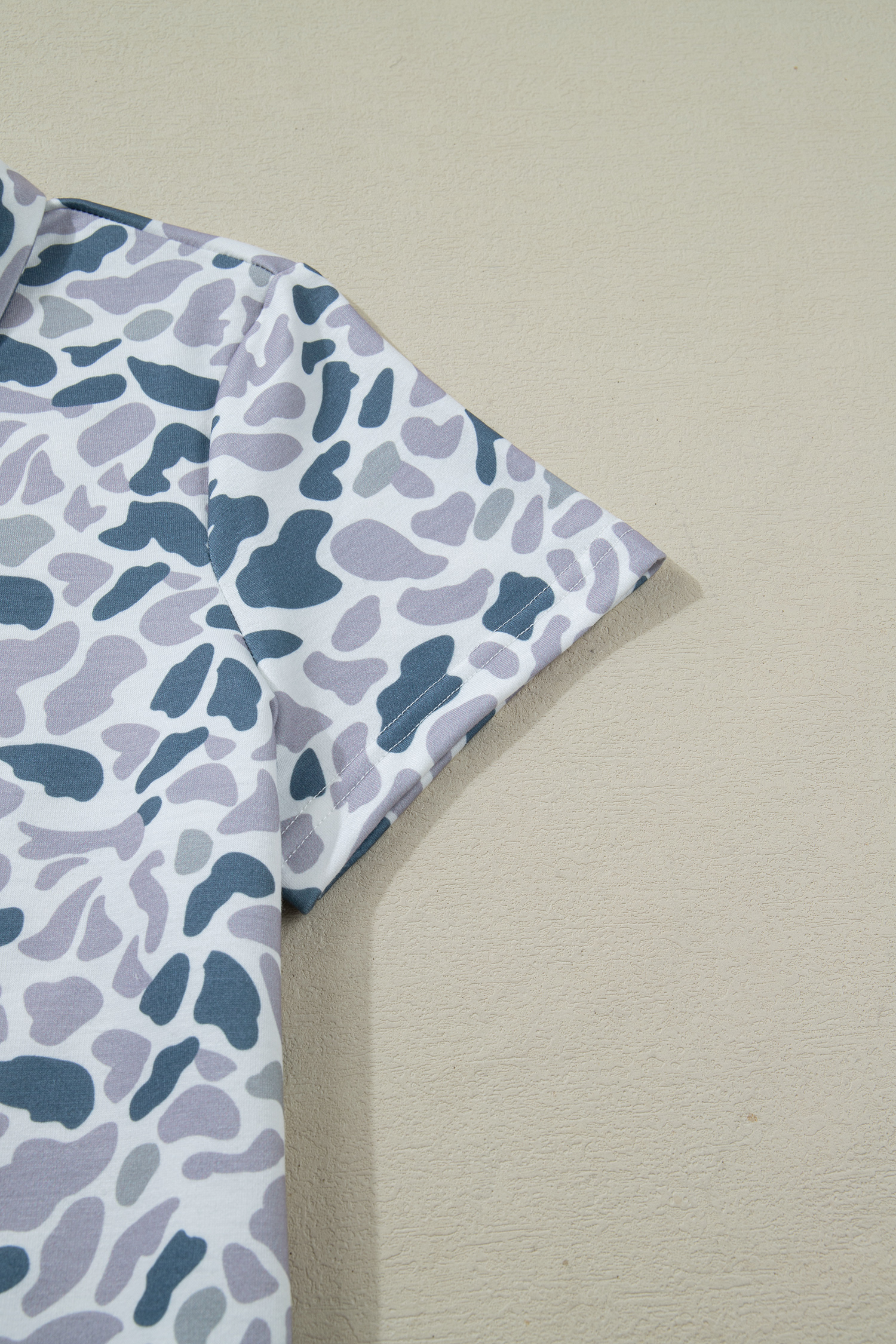 Beige Camo Print Wide Leg Casual Pants - loveforevers