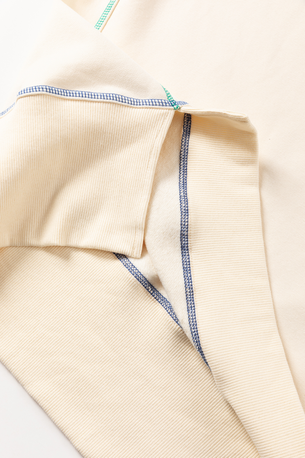 Contrast Stitching Split Baggy Sweatshirt - loveforevers