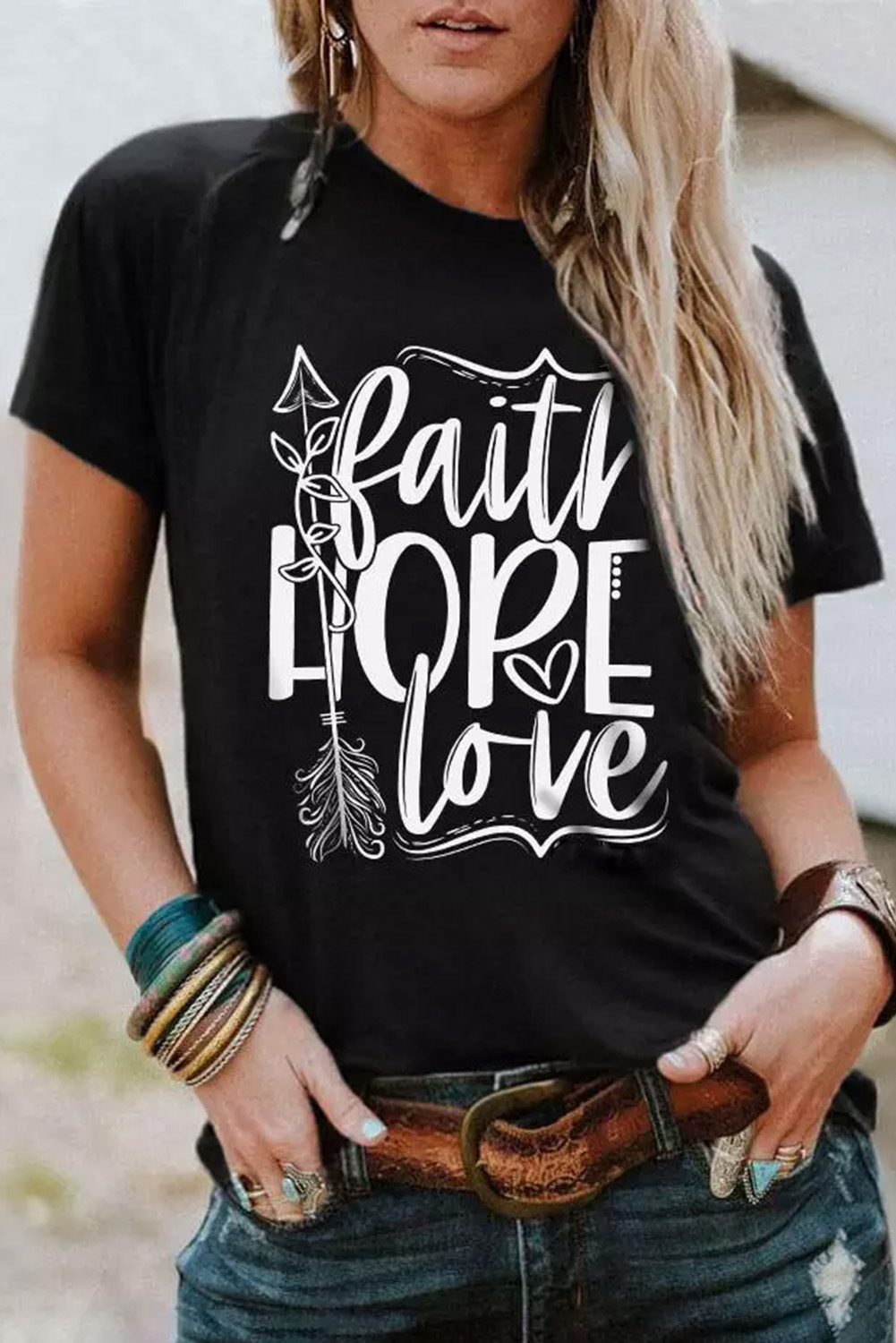 Khaki Valentines Multi Pattern Heart Shape Graphic T Shirt - loveforevers