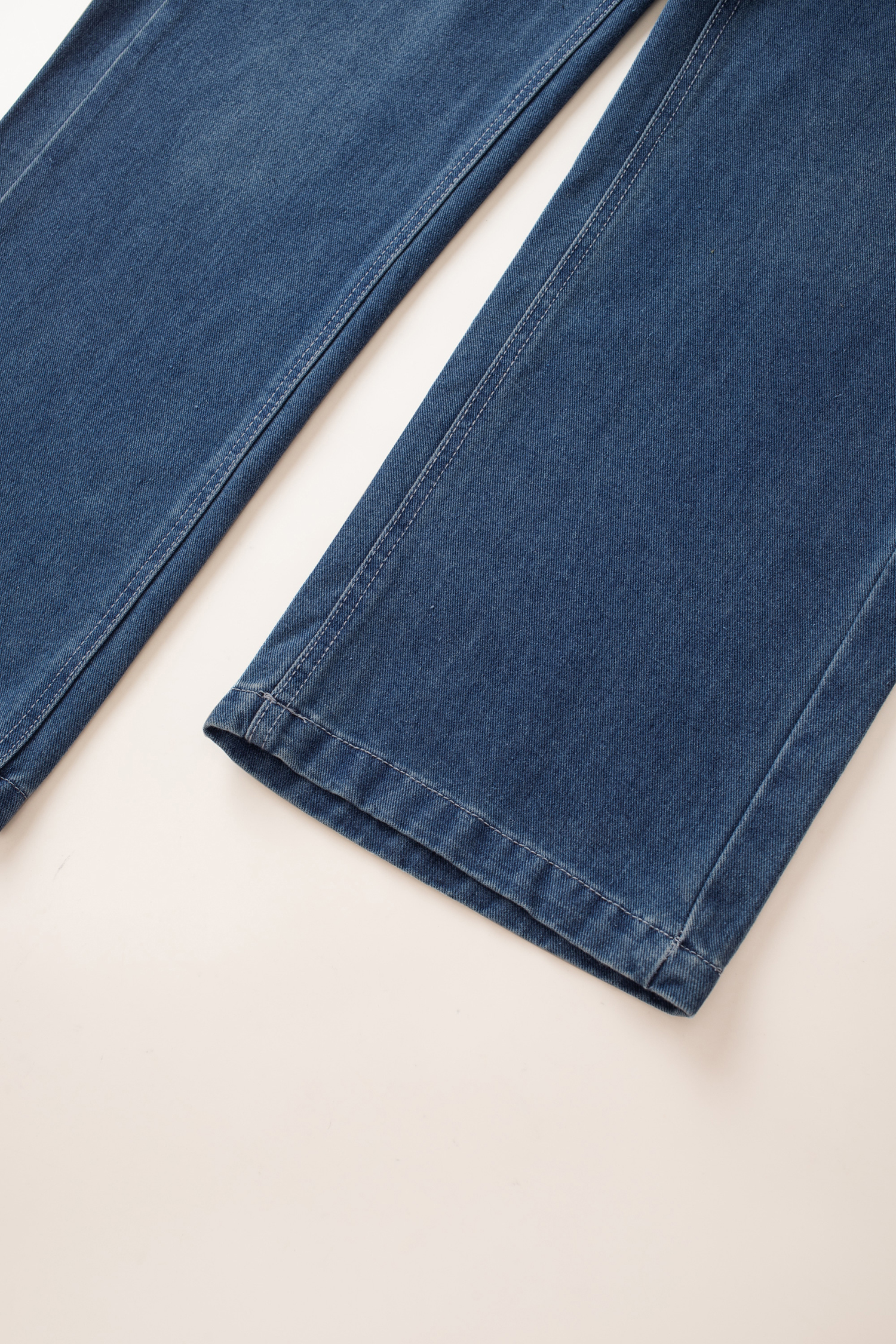 Dark Blue Crossed Tie Straps Bib Pocket Loose Denim Overalls - loveforevers