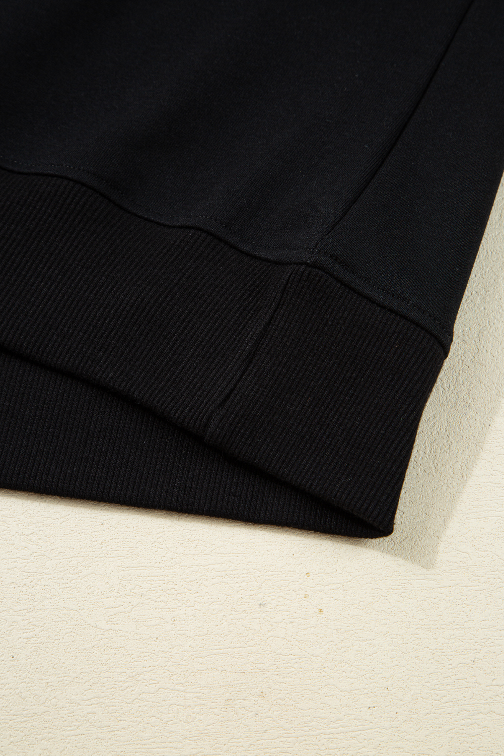 Black Chenille Game Day Graphic Drop Shoulder Sweatshirt - loveforevers