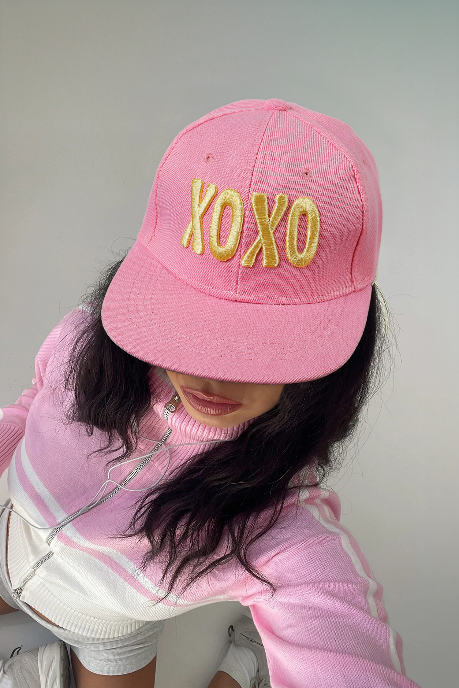 Bonbon XOXO Letter Embroidered Valentines Day Custom Baseball Cap - loveforevers