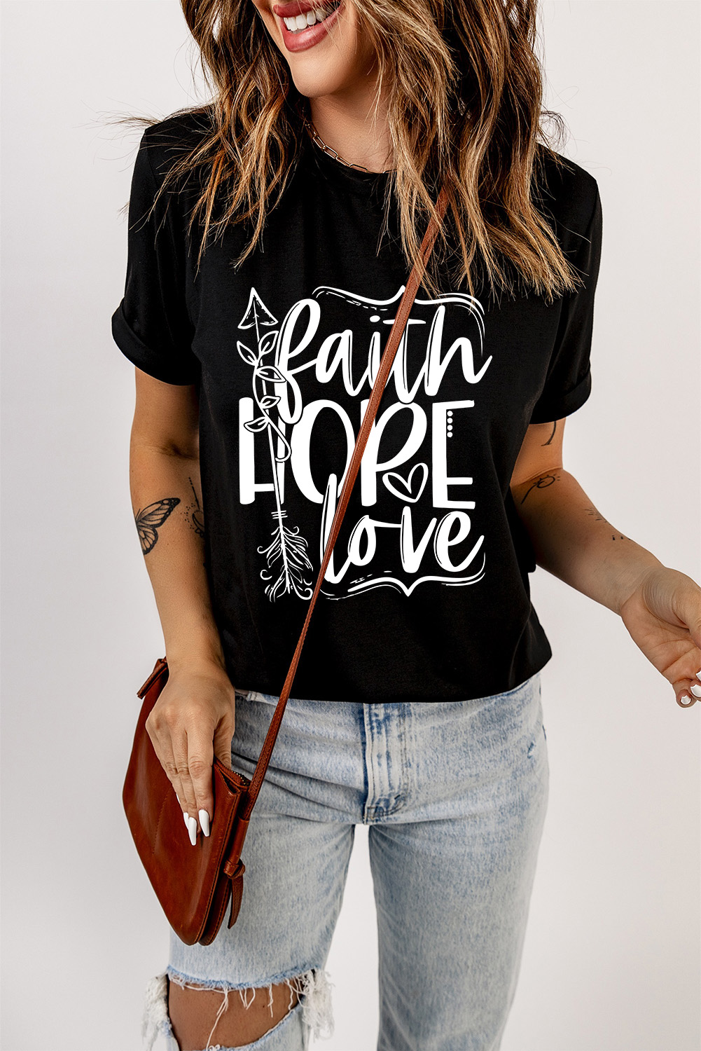 Khaki Valentines Multi Pattern Heart Shape Graphic T Shirt - loveforevers