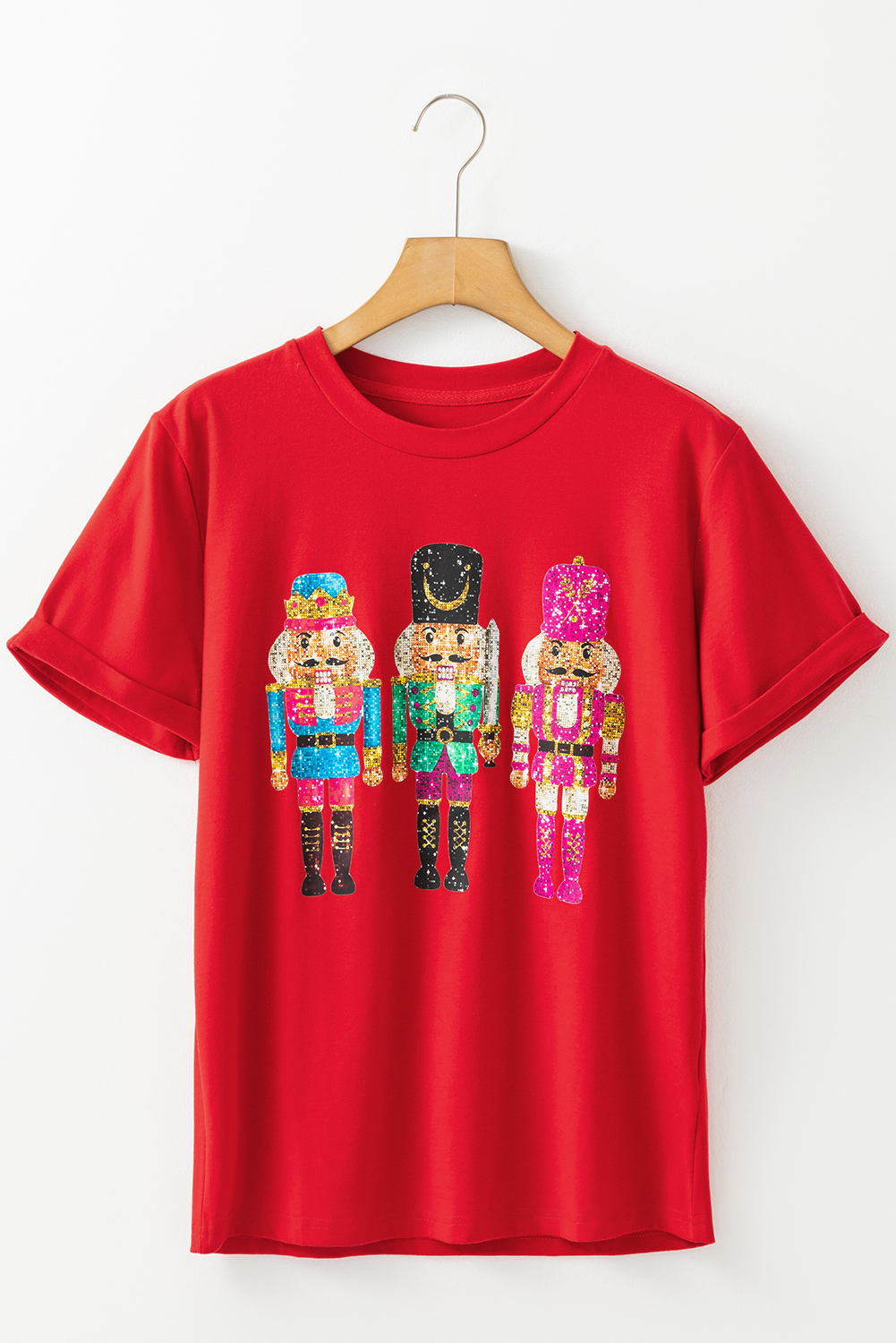 Red Nutcracker Printed Crewneck T Shirt - loveforevers