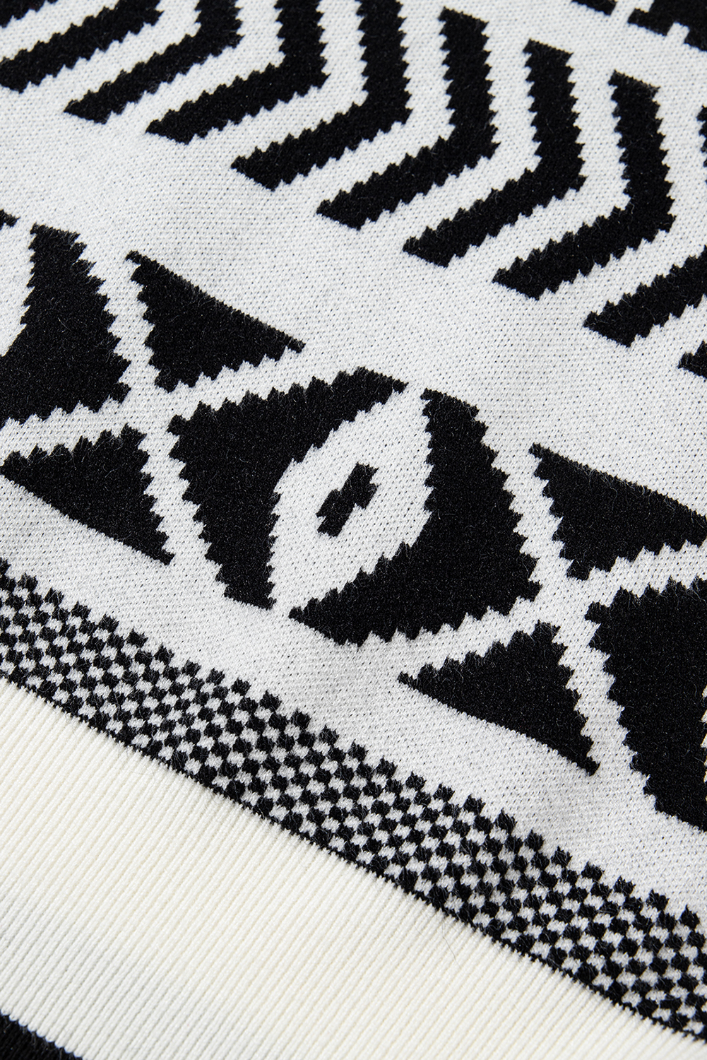 Brown Abstract Print Pullover Sweater - loveforevers
