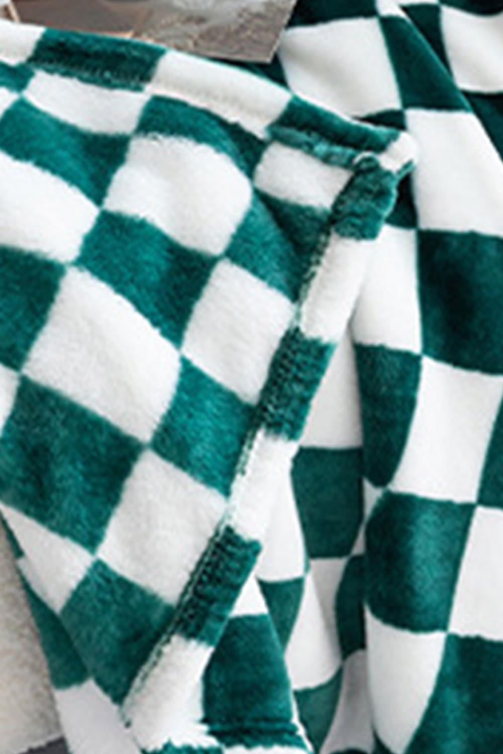 Yellow Checkerboard Printed Soft Throw Blanket 120*200cm - loveforevers