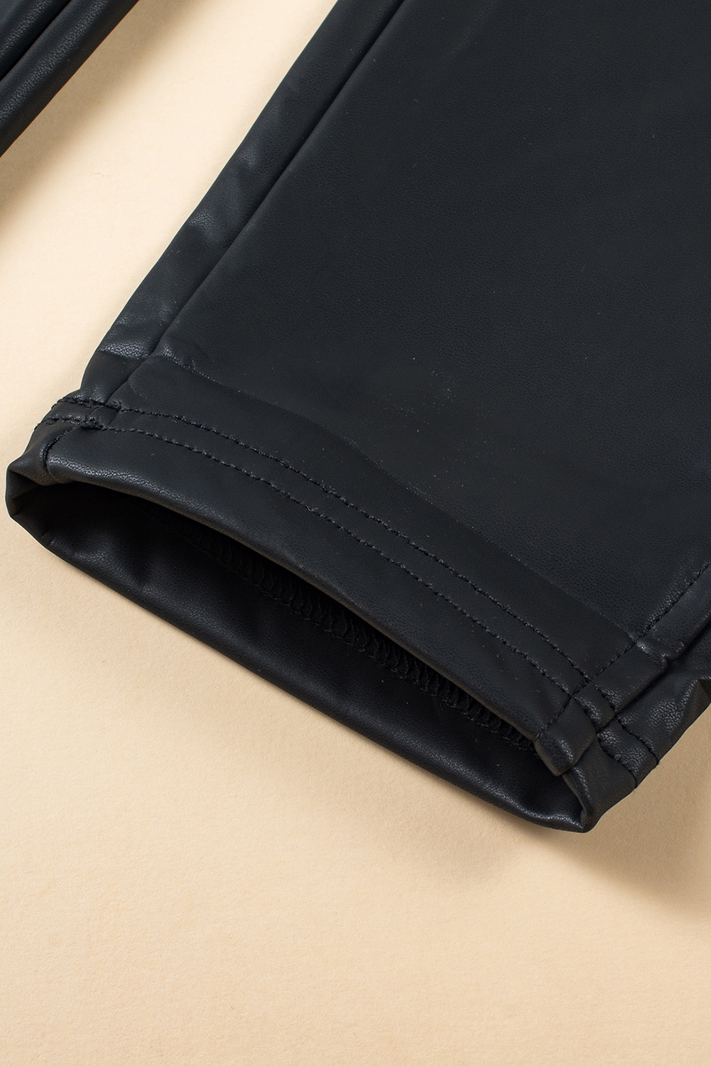 Black Faux Leather Skinny Leggings - loveforevers