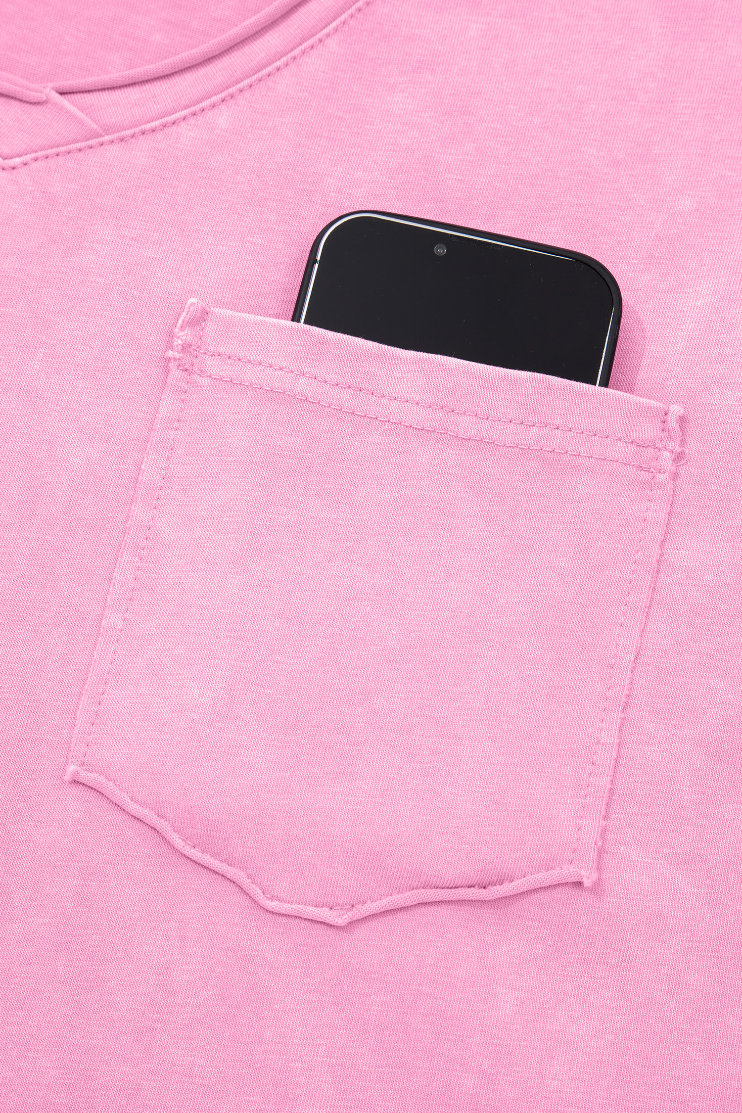 Sachet Pink Cotton Mineral Wash T Shirt - loveforevers