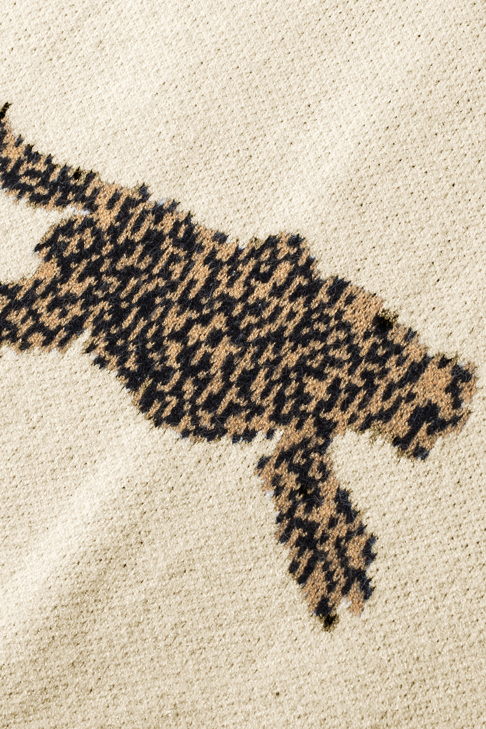 Parchment Lively Cheetah Print High Neck Split Hem Sweater - loveforevers
