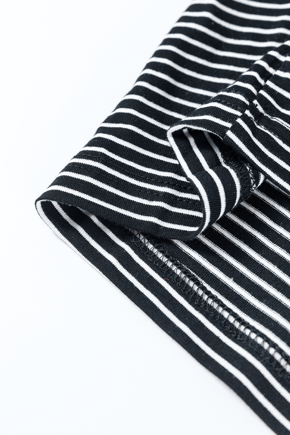 Black white Striped Print Buttoned Wide Leg Sleeveless Jumpsuit - loveforevers