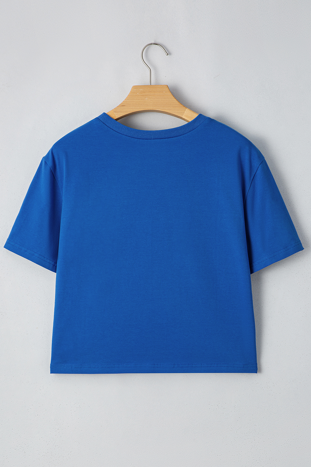 Real Teal American Flag Pattern Crewneck Tee - loveforevers