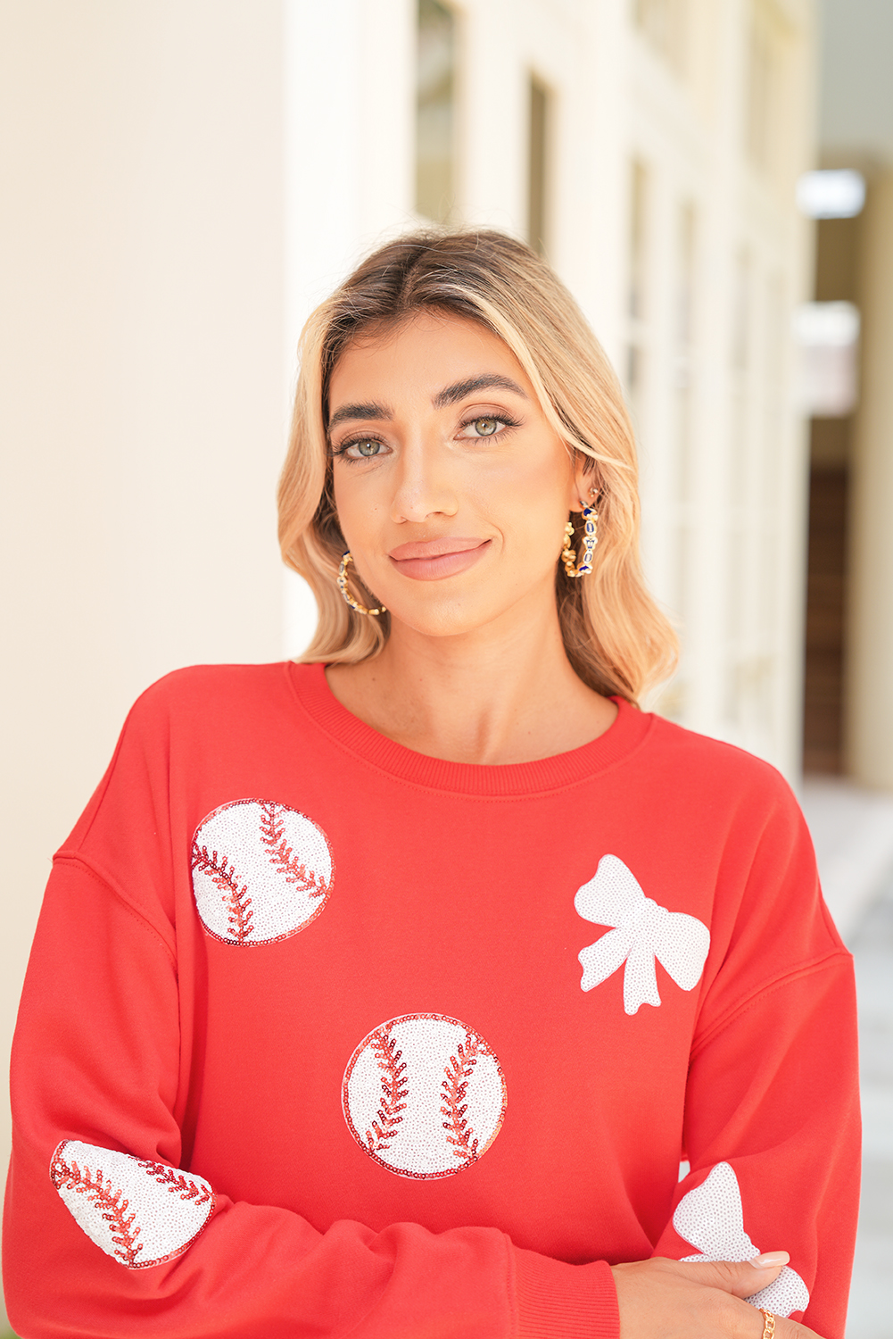 Dark Blue Game Day Football Helmet Jersey Hoop Earrings - loveforevers